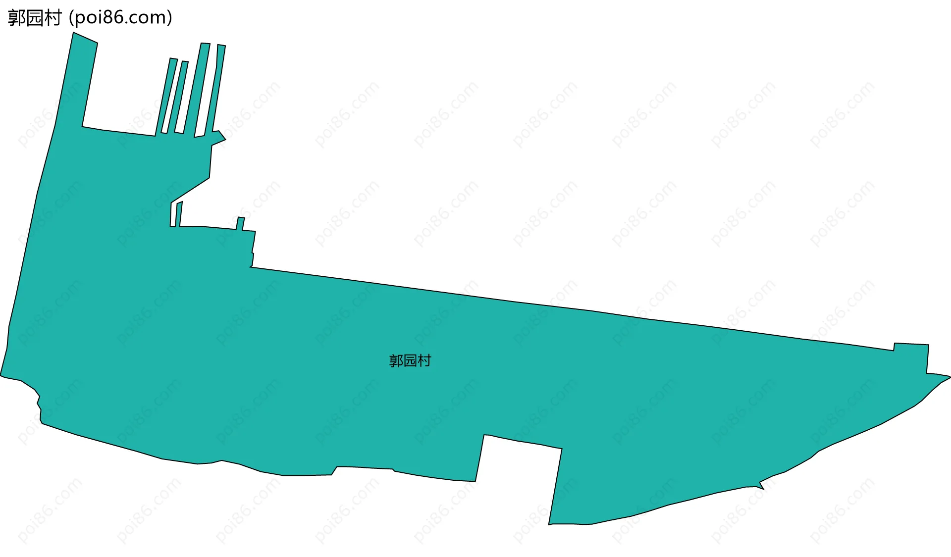 郭园村边界地图