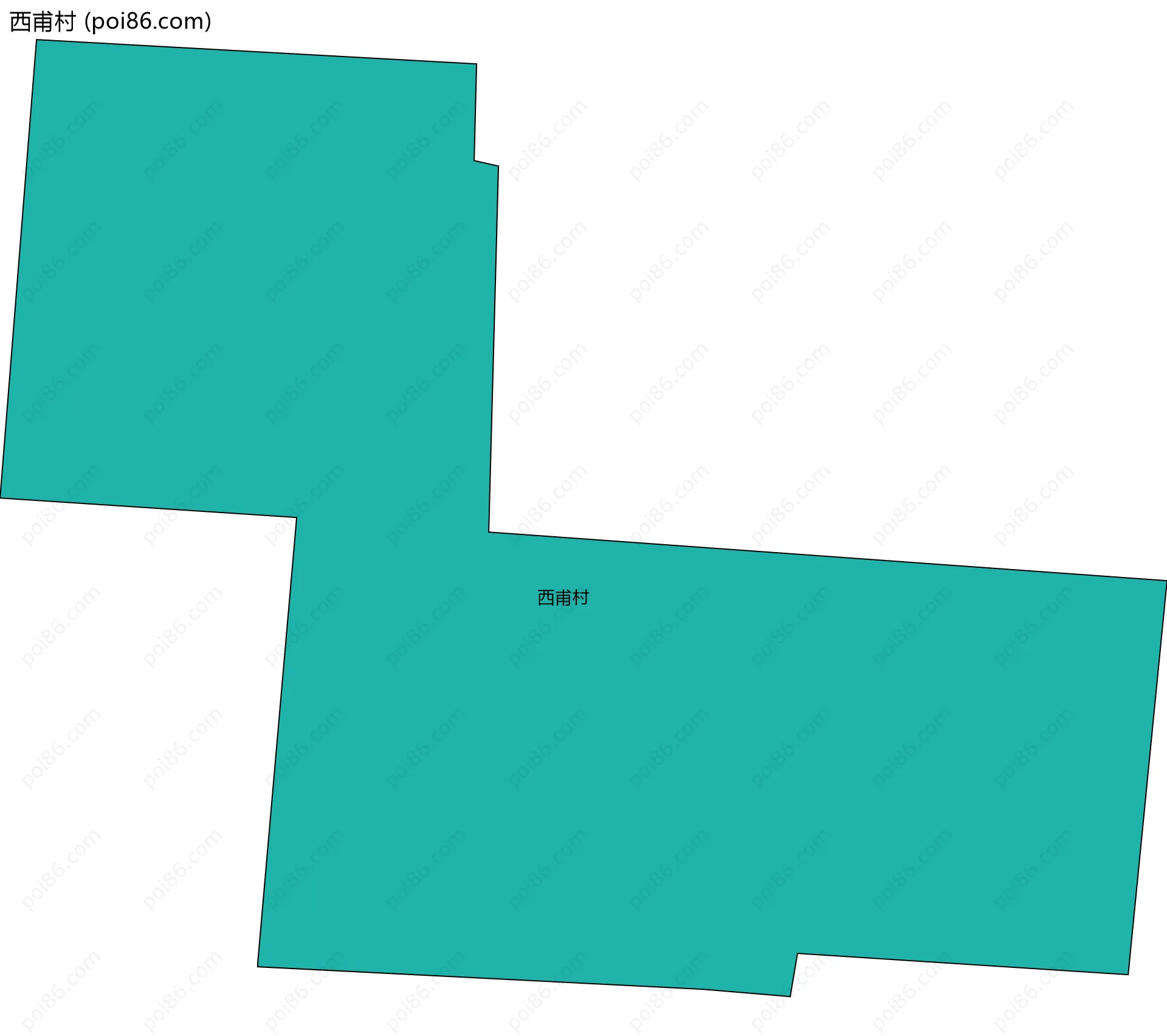 西甫村边界地图