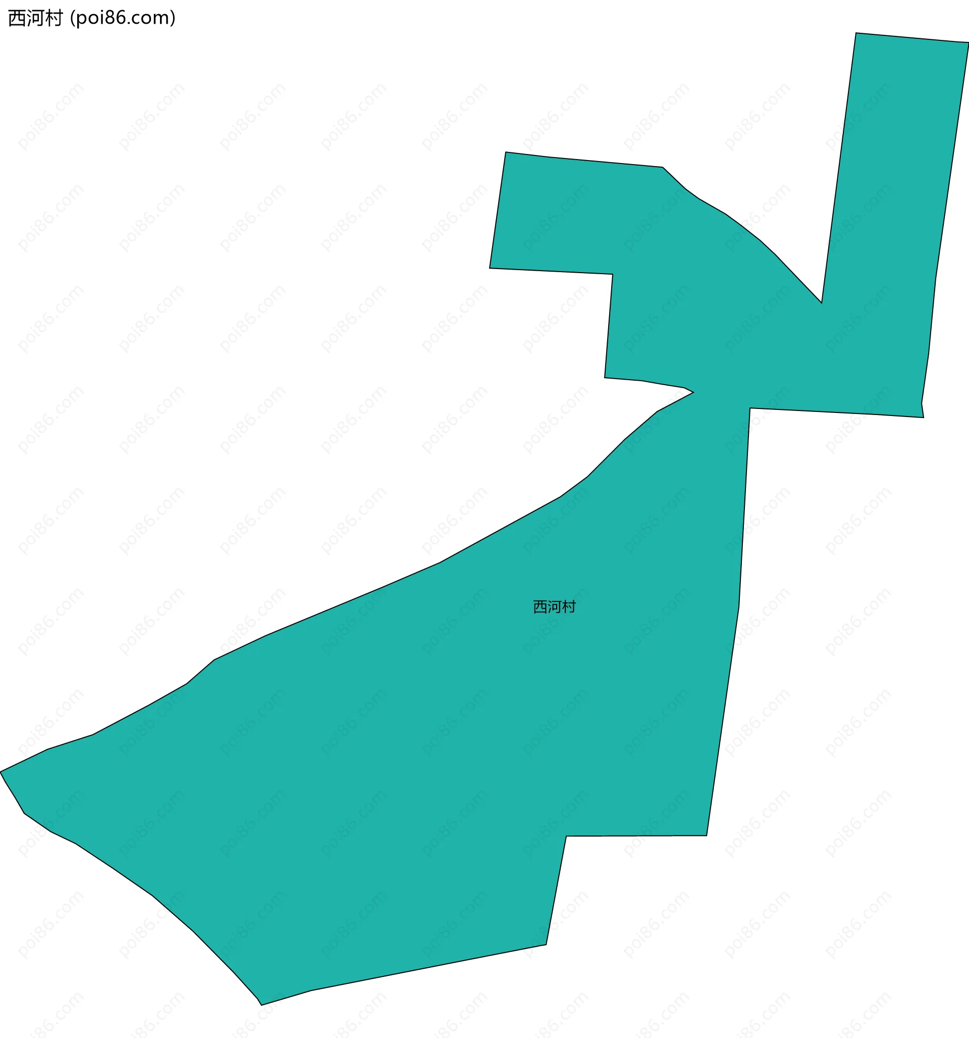 西河村边界地图