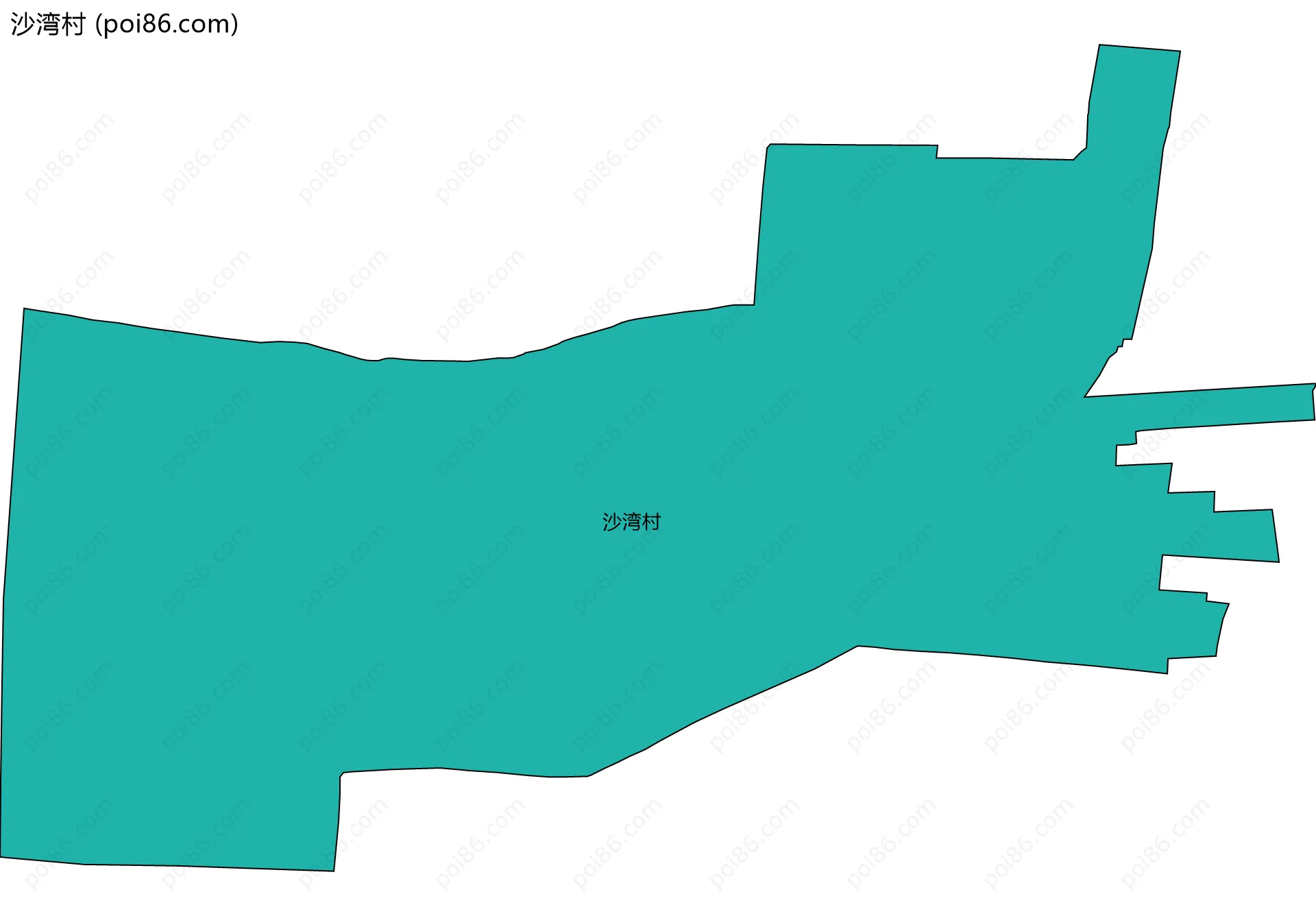 沙湾村边界地图