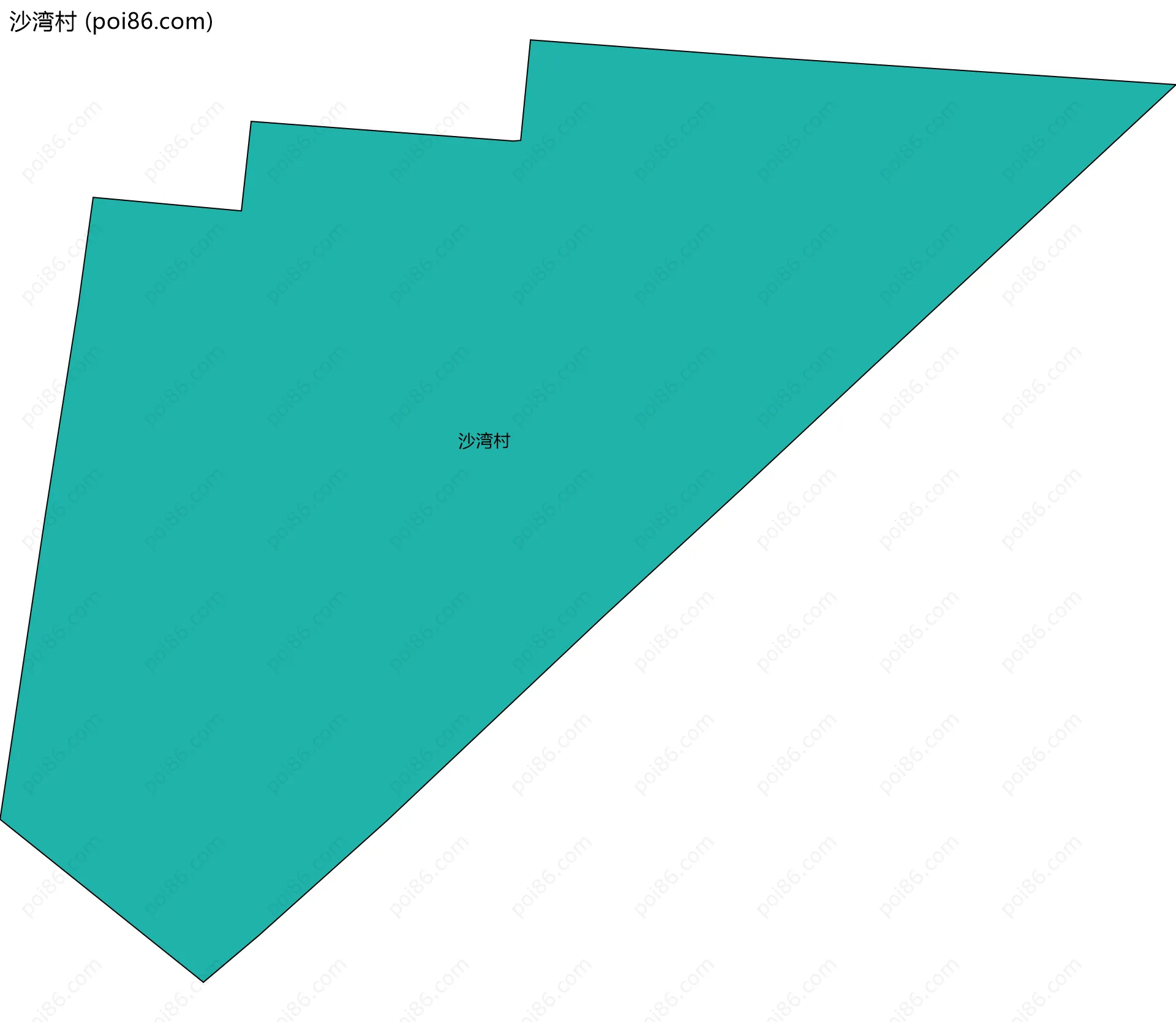 沙湾村边界地图