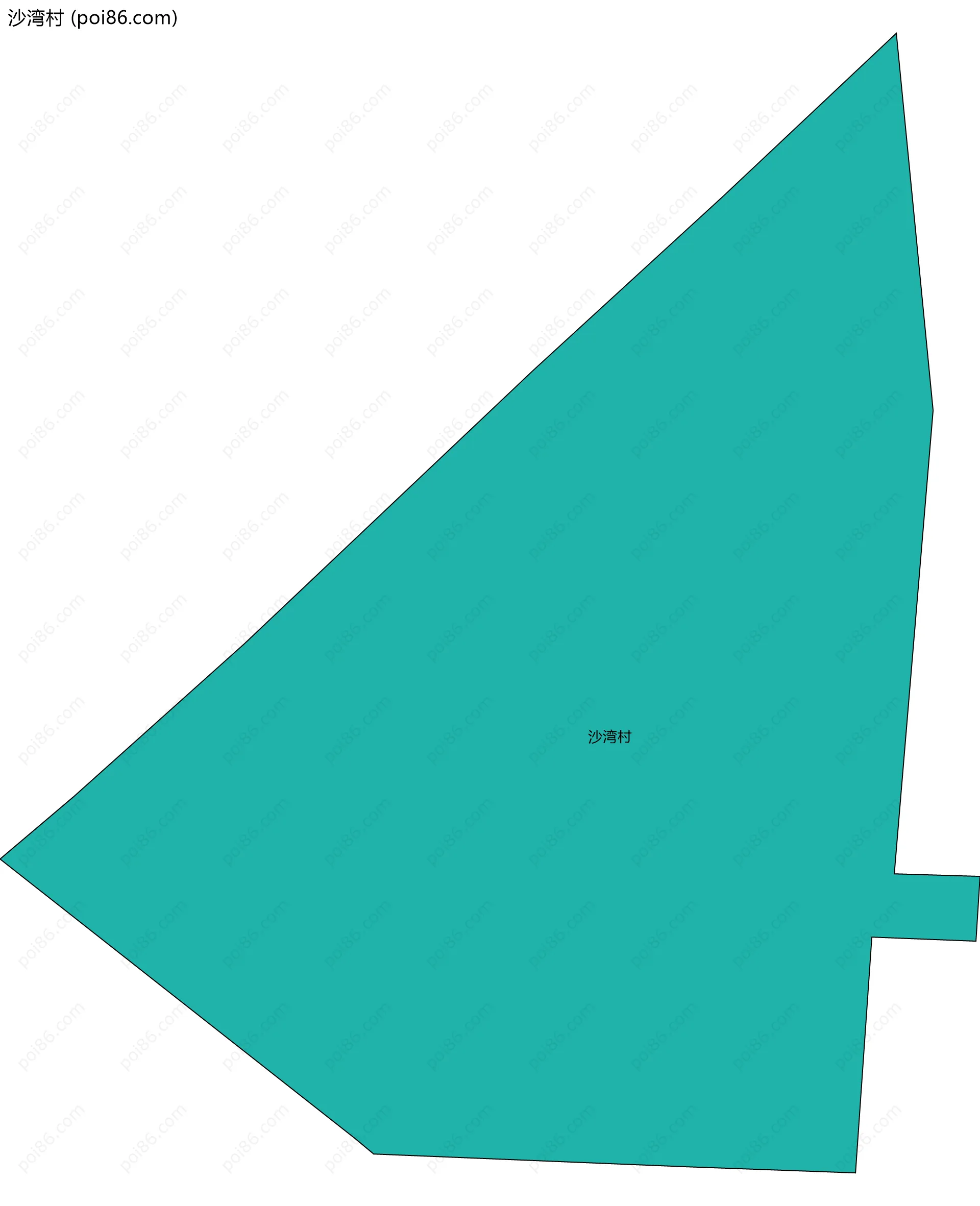 沙湾村边界地图