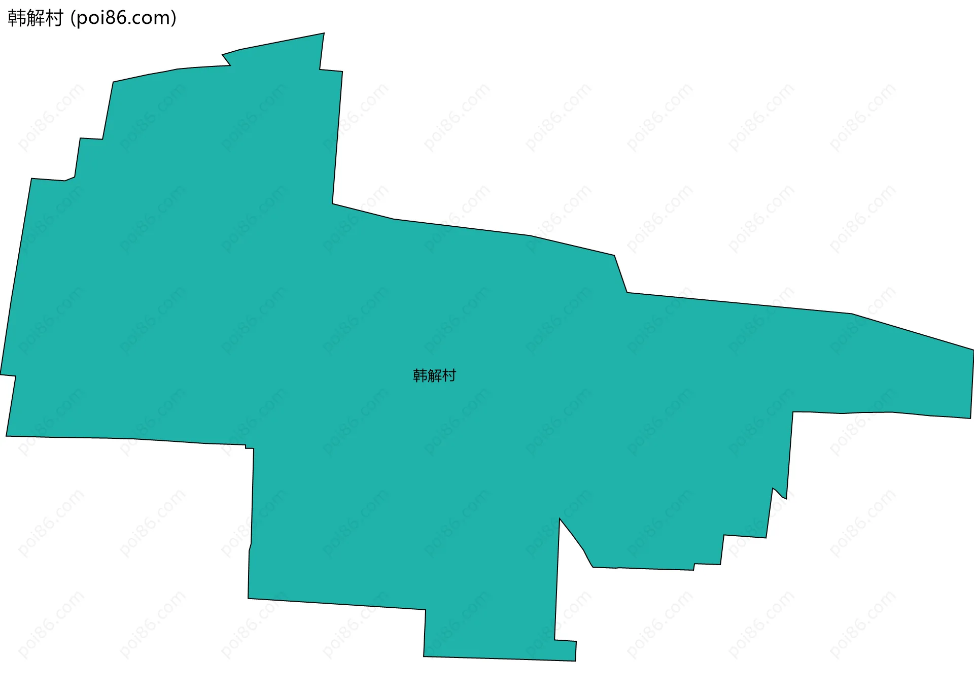 韩解村边界地图