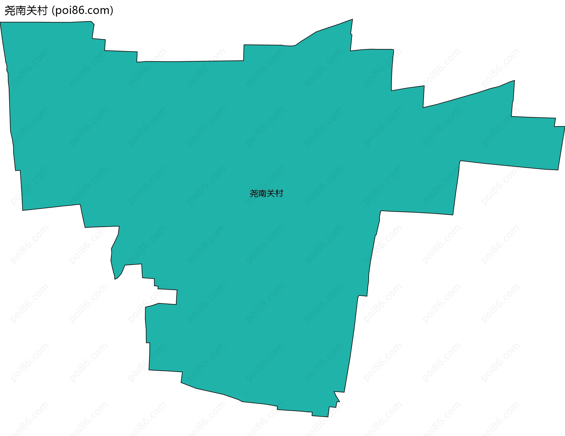 尧南关村边界地图