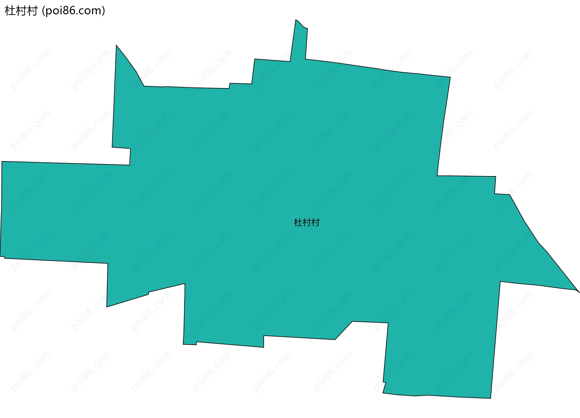 杜村村边界地图