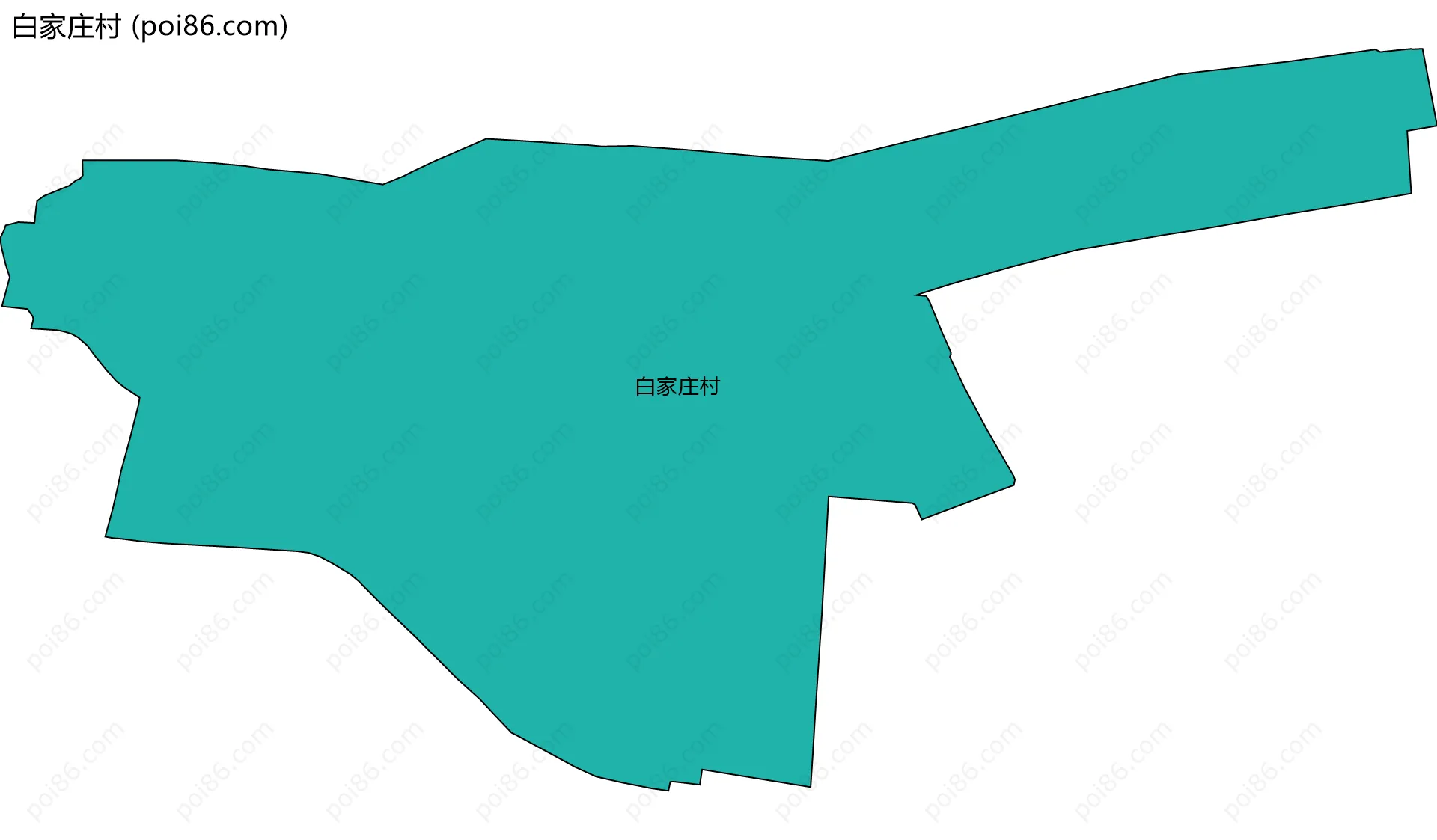 白家庄村边界地图