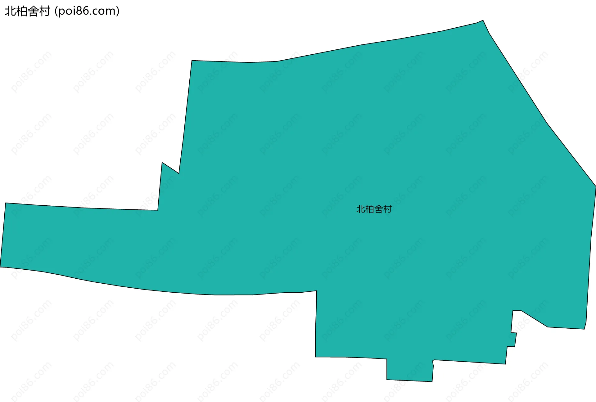 北柏舍村边界地图