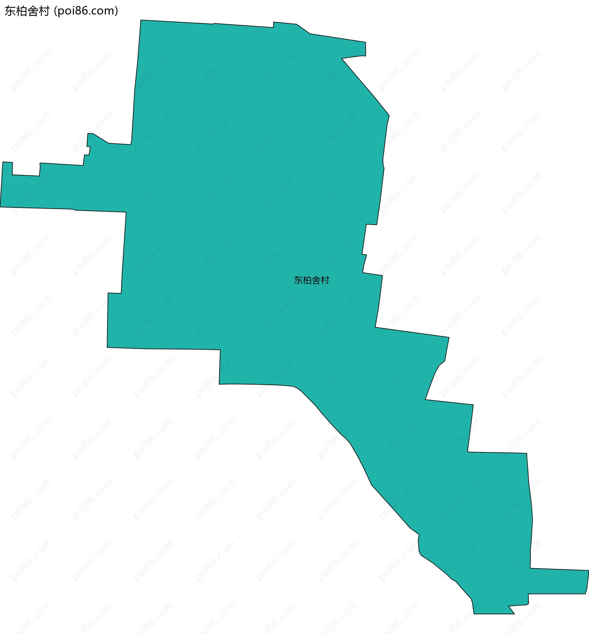 东柏舍村边界地图