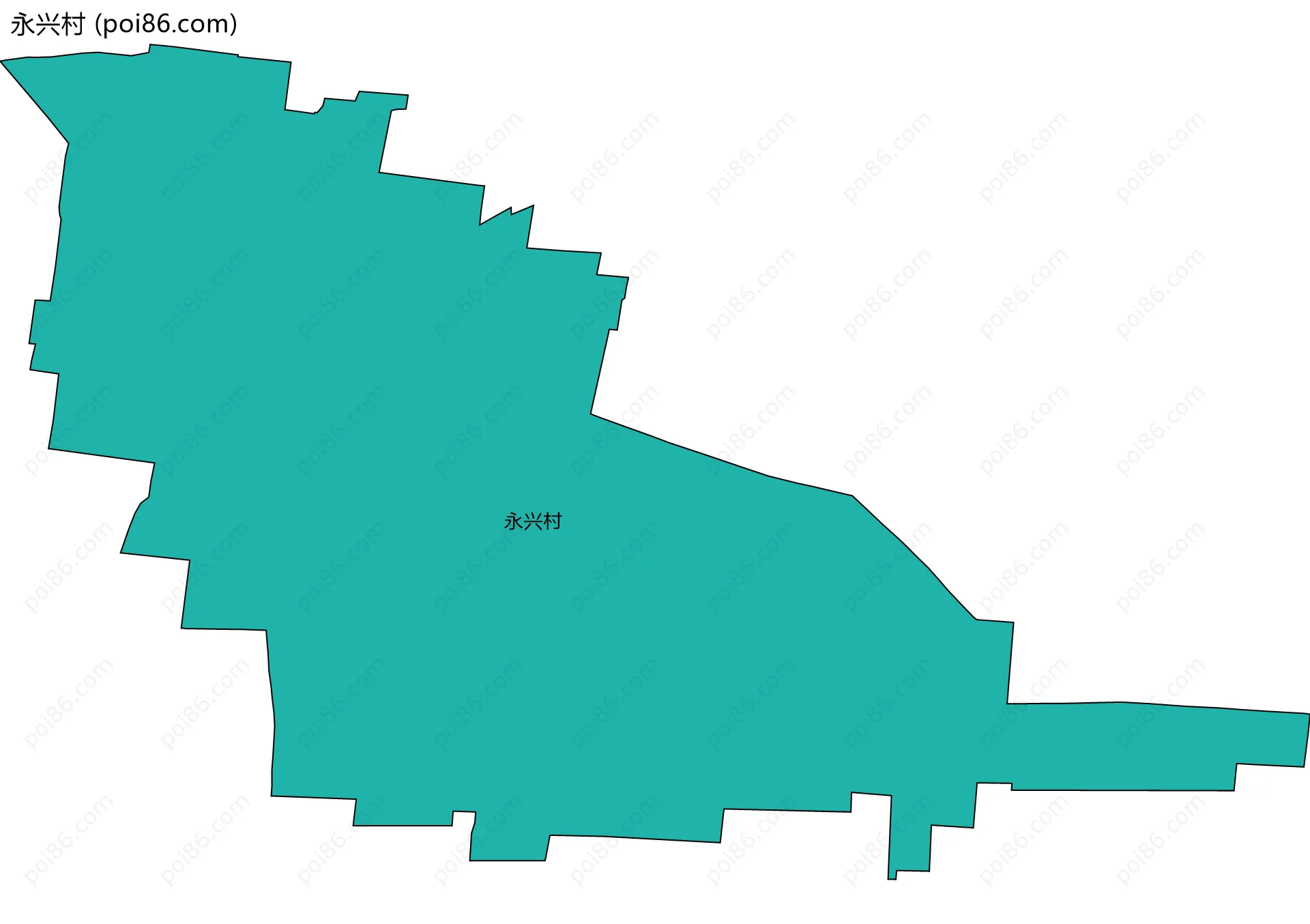 永兴村边界地图