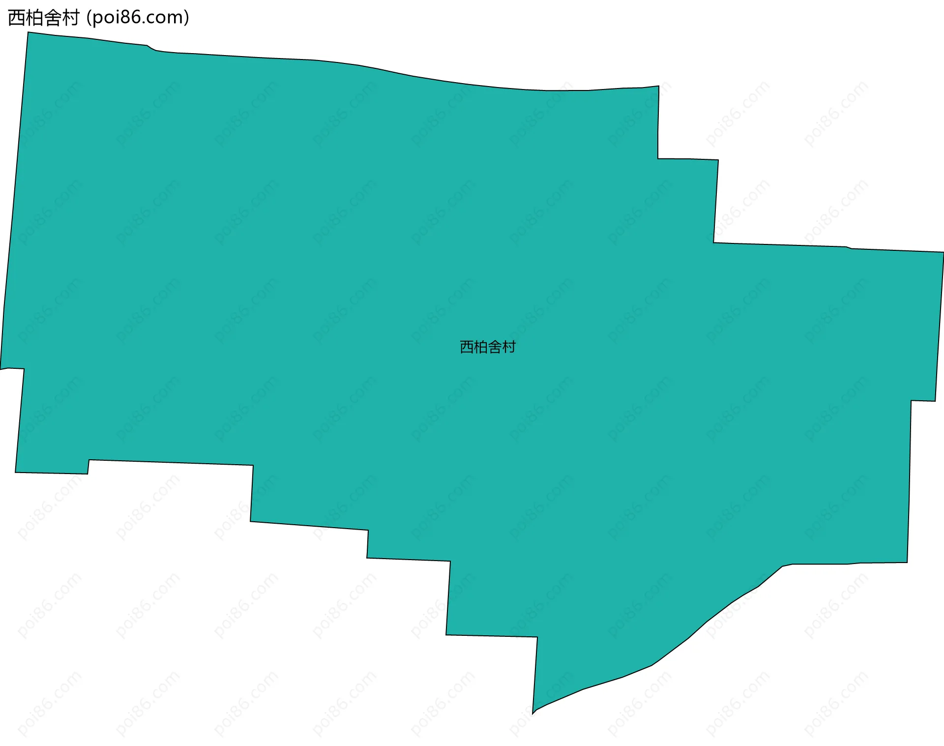 西柏舍村边界地图