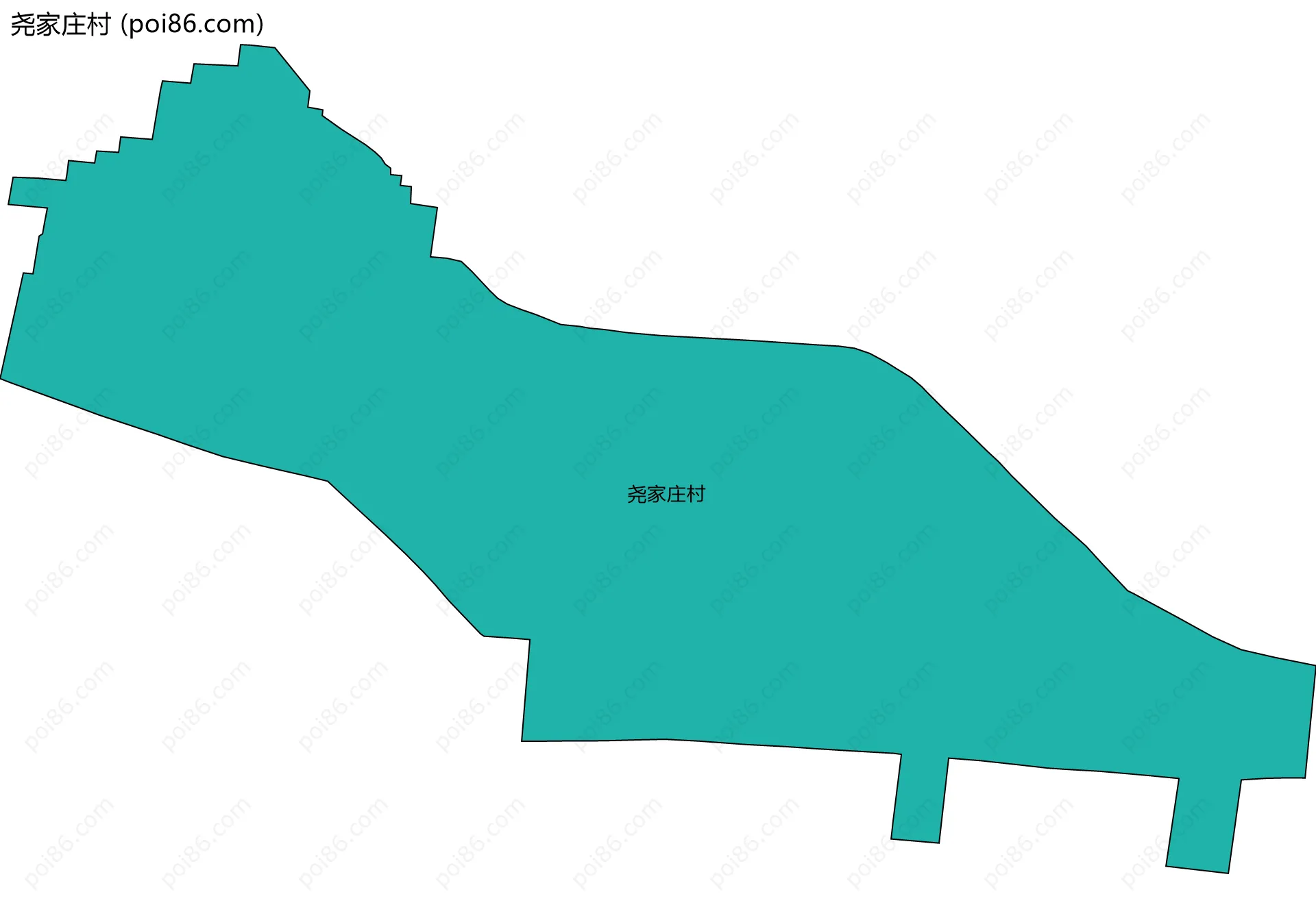 尧家庄村边界地图