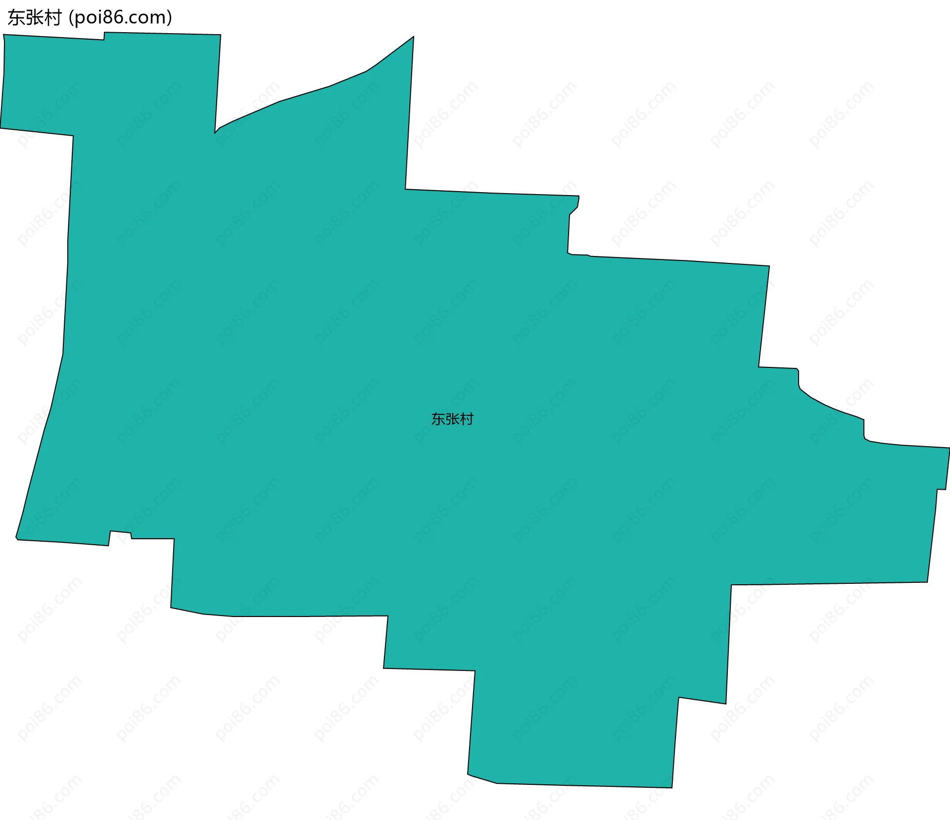 东张村边界地图