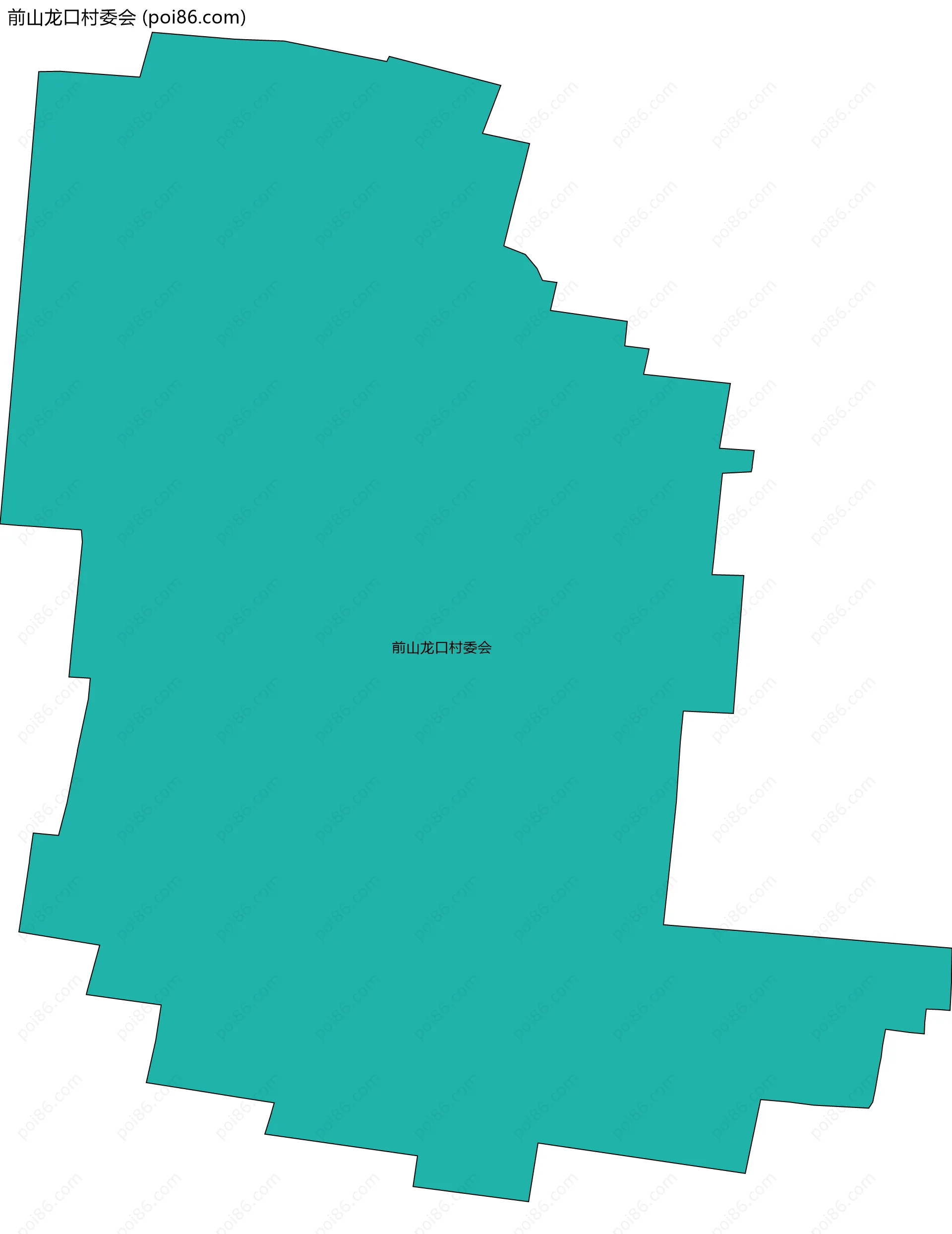 前山龙口村委会边界地图