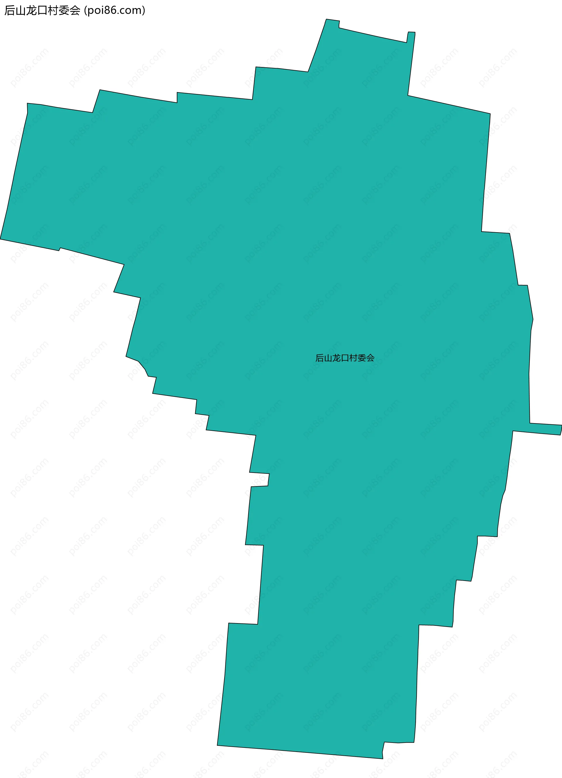 后山龙口村委会边界地图