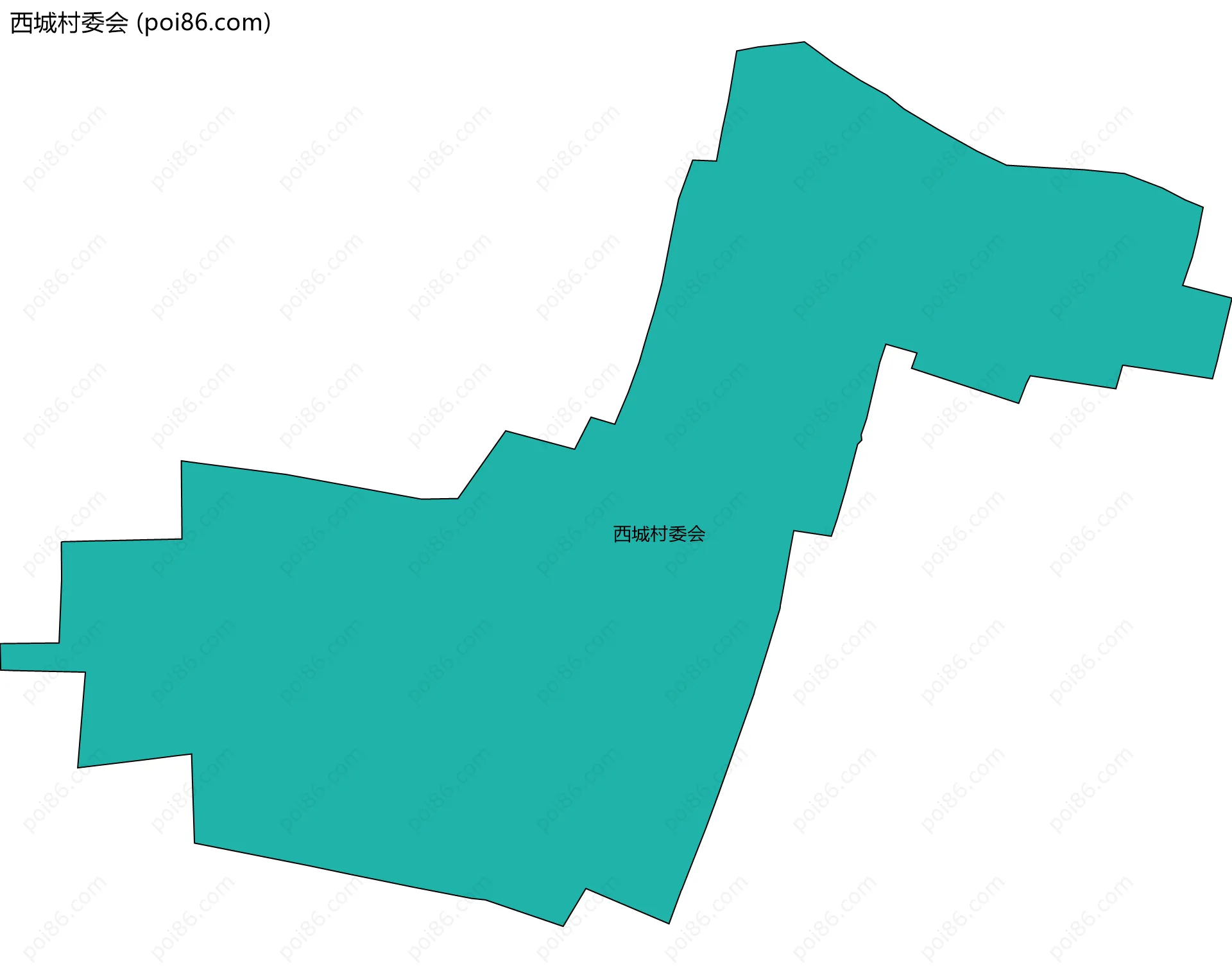 西城村委会边界地图