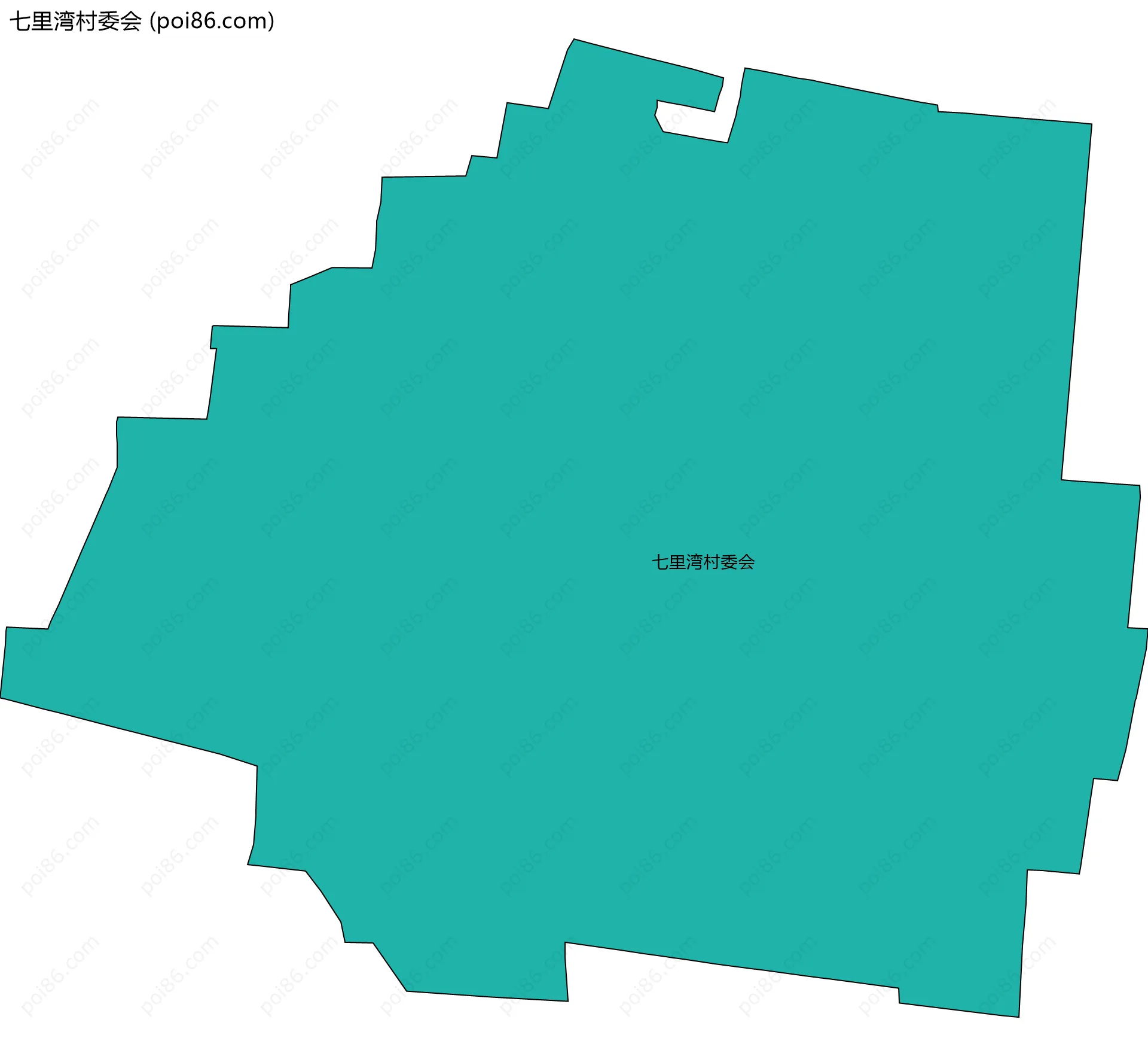 七里湾村委会边界地图