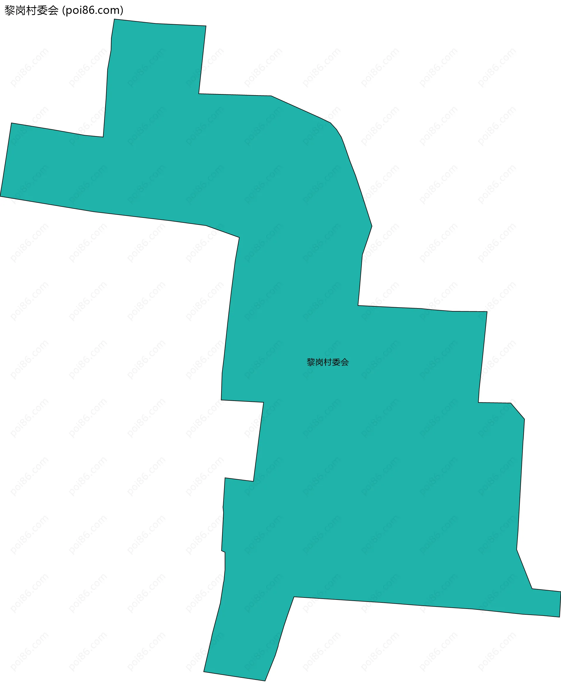 黎岗村委会边界地图