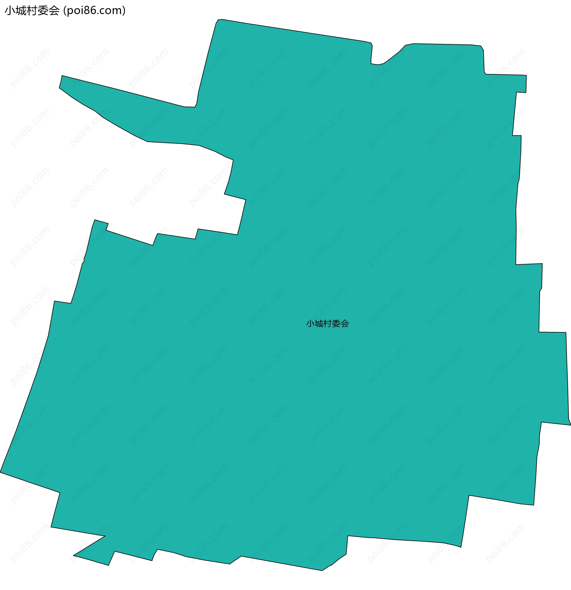 小城村委会边界地图