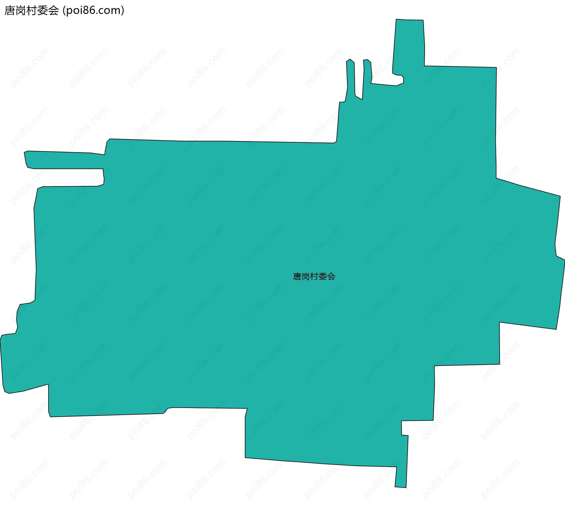 唐岗村委会边界地图