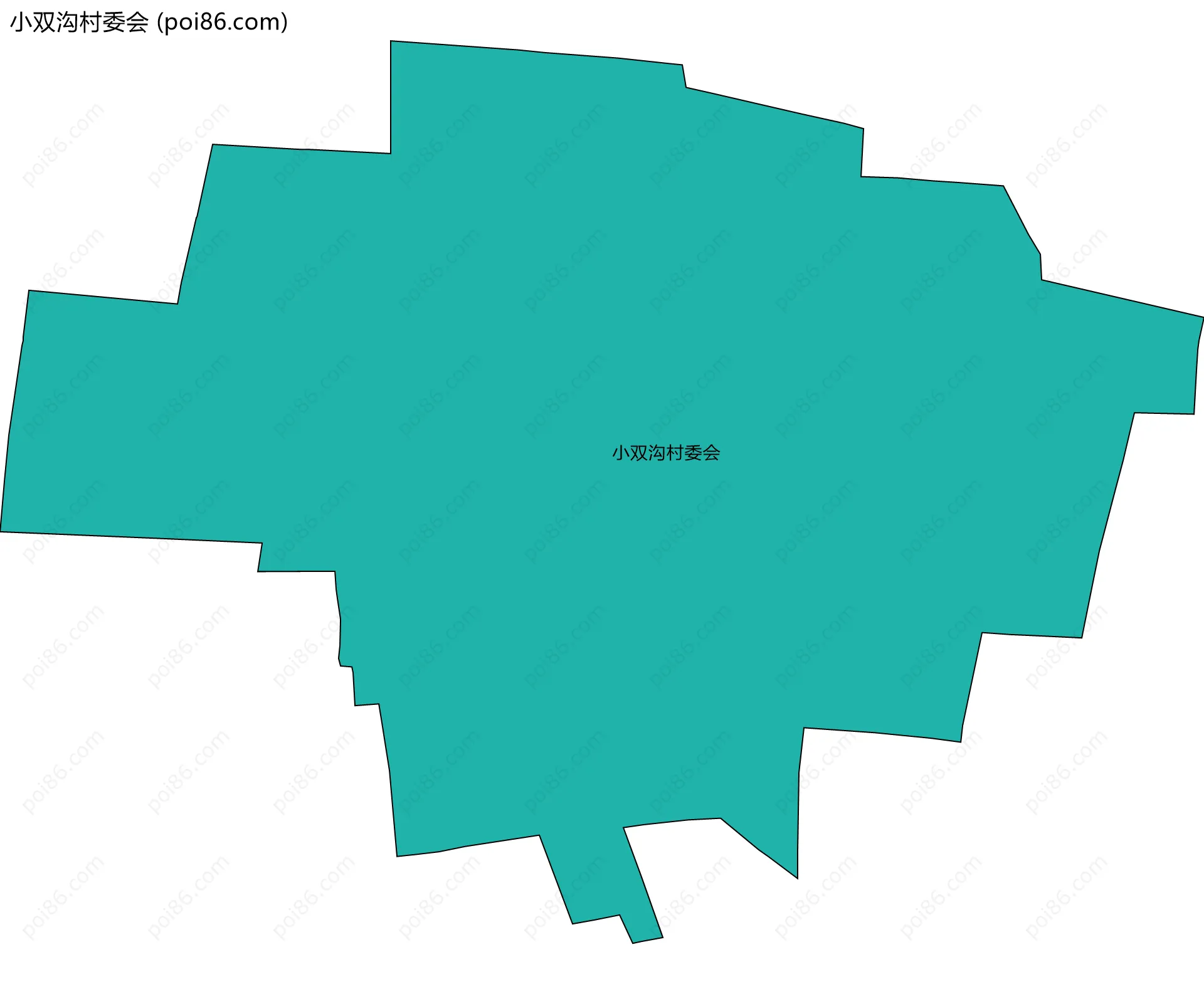 小双沟村委会边界地图