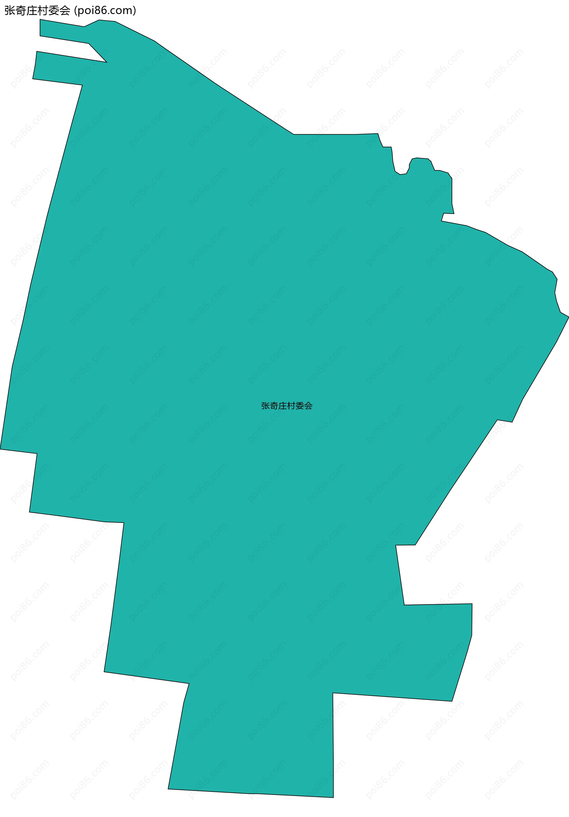 张奇庄村委会边界地图
