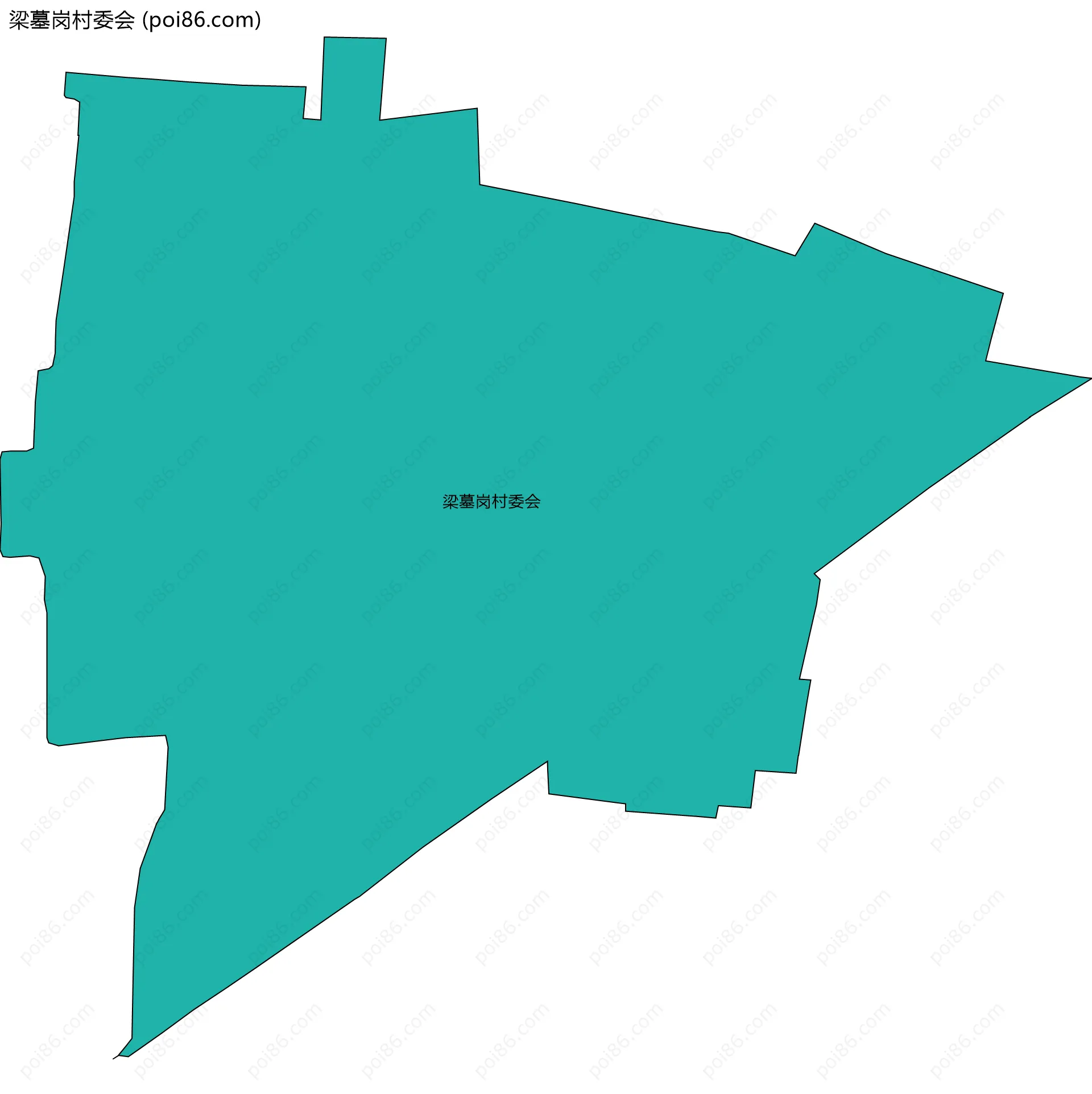 梁墓岗村委会边界地图