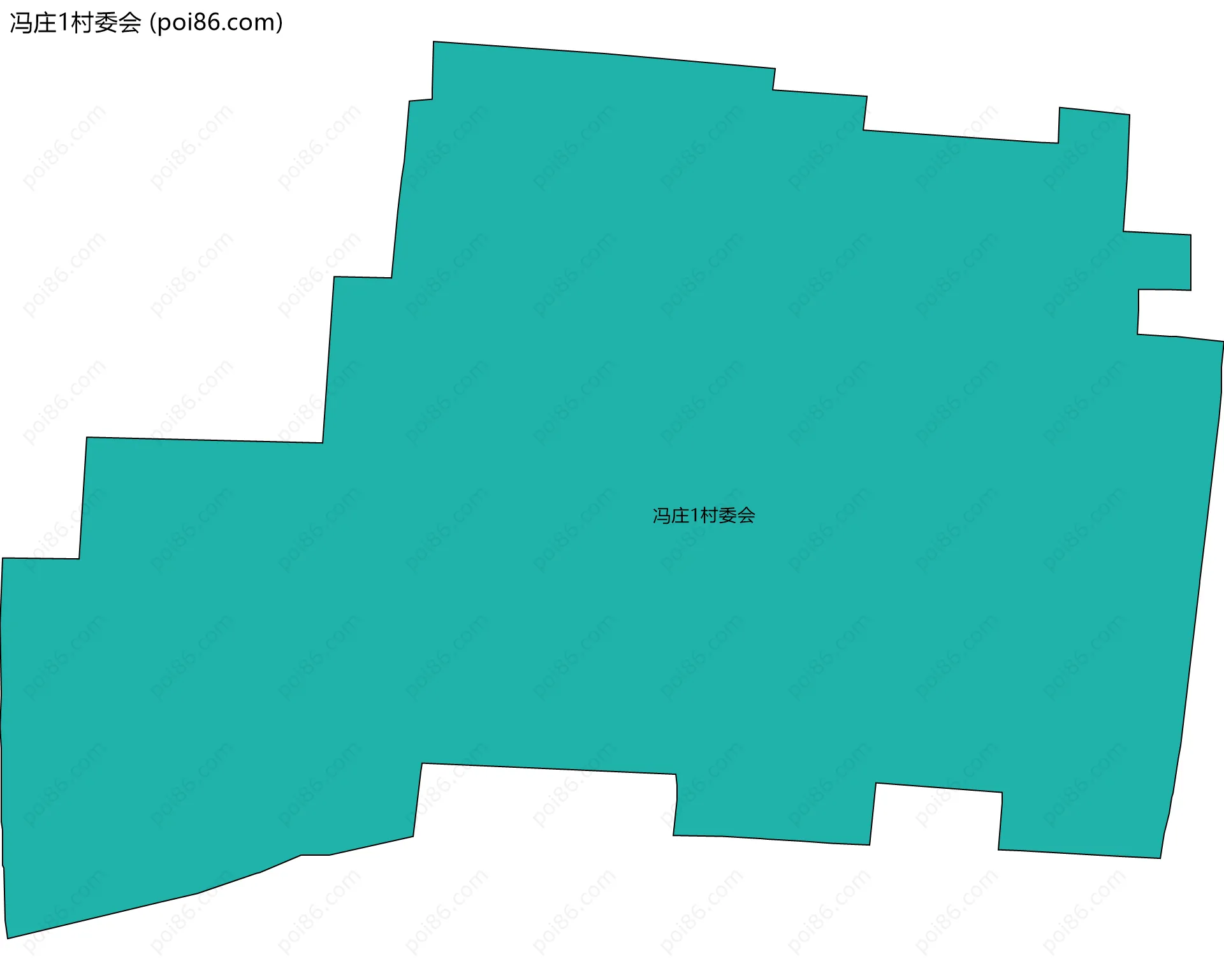 冯庄1村委会边界地图