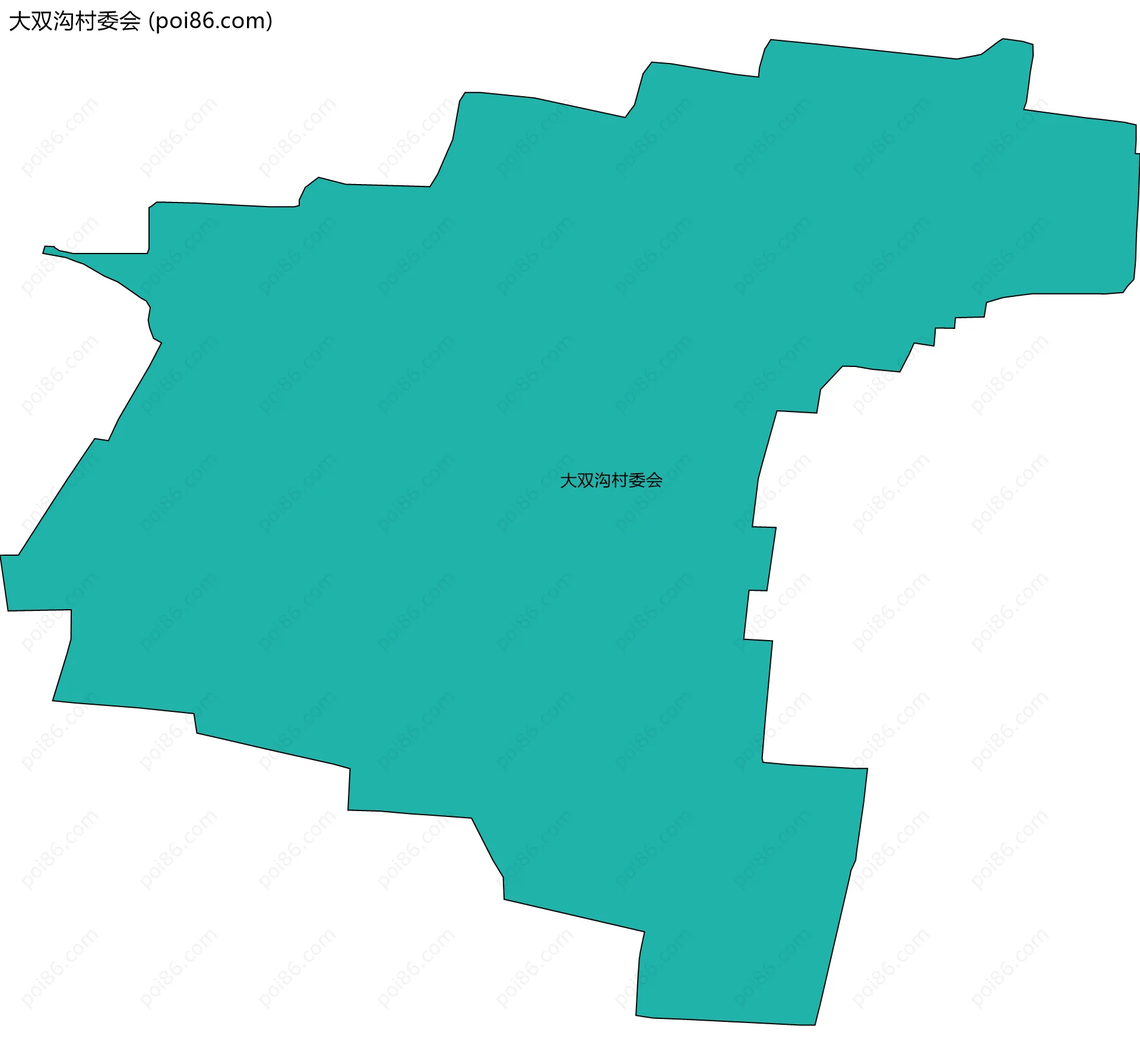 大双沟村委会边界地图