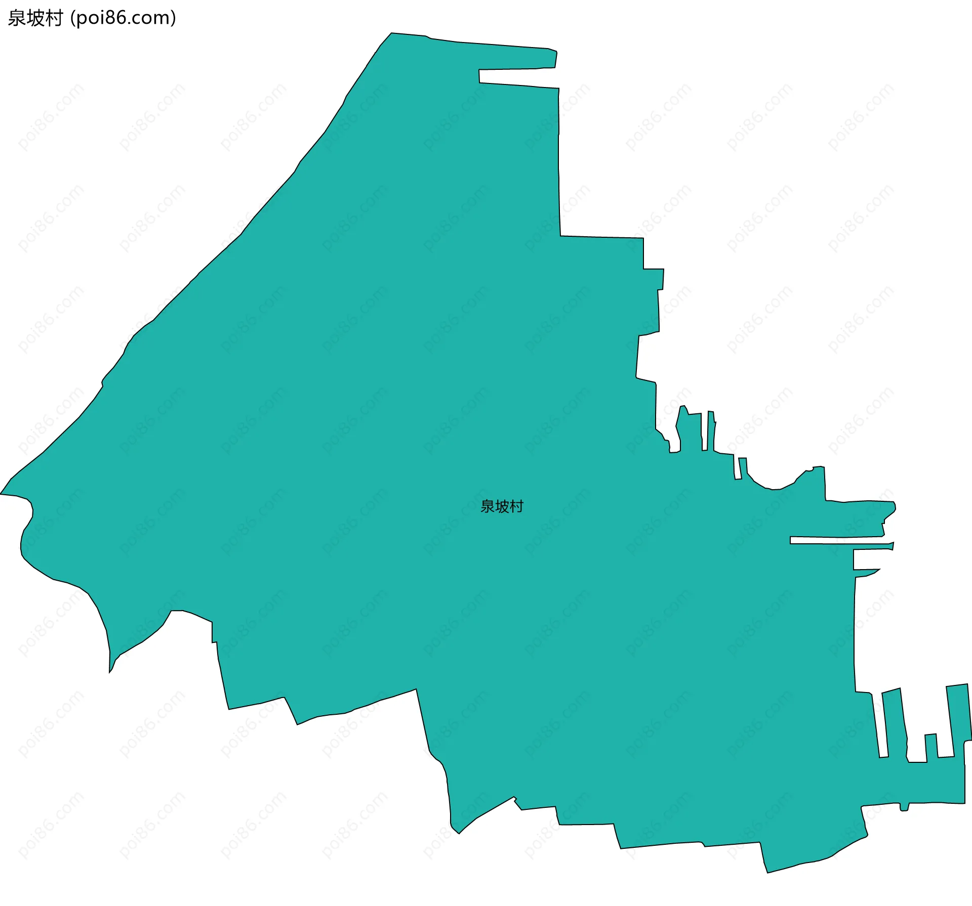 泉坡村边界地图