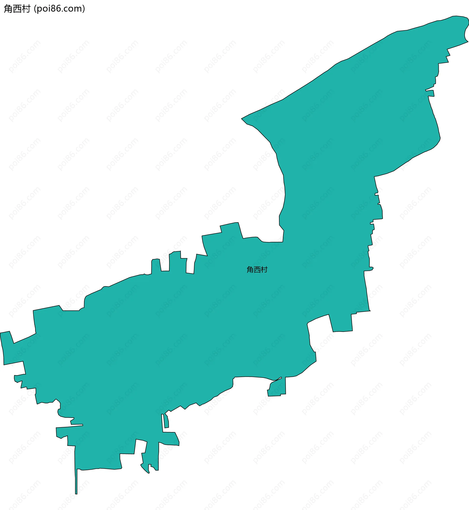 角西村边界地图