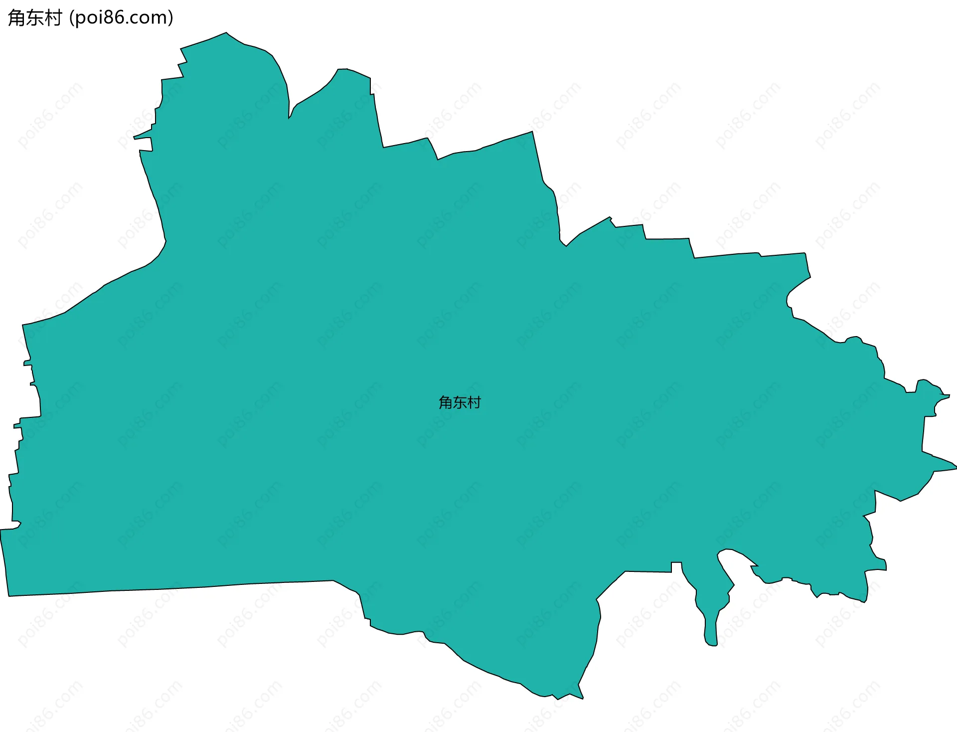 角东村边界地图