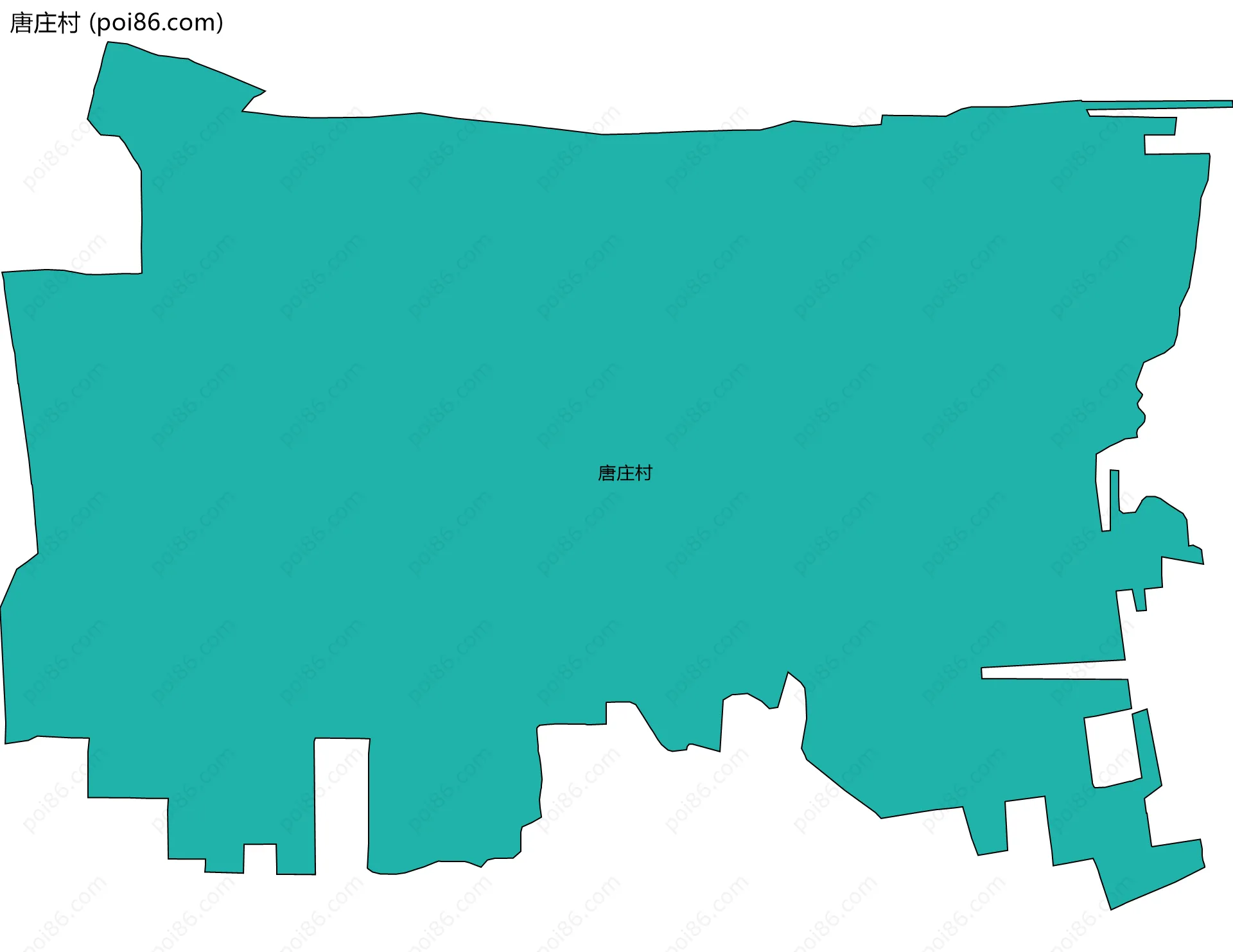 唐庄村边界地图