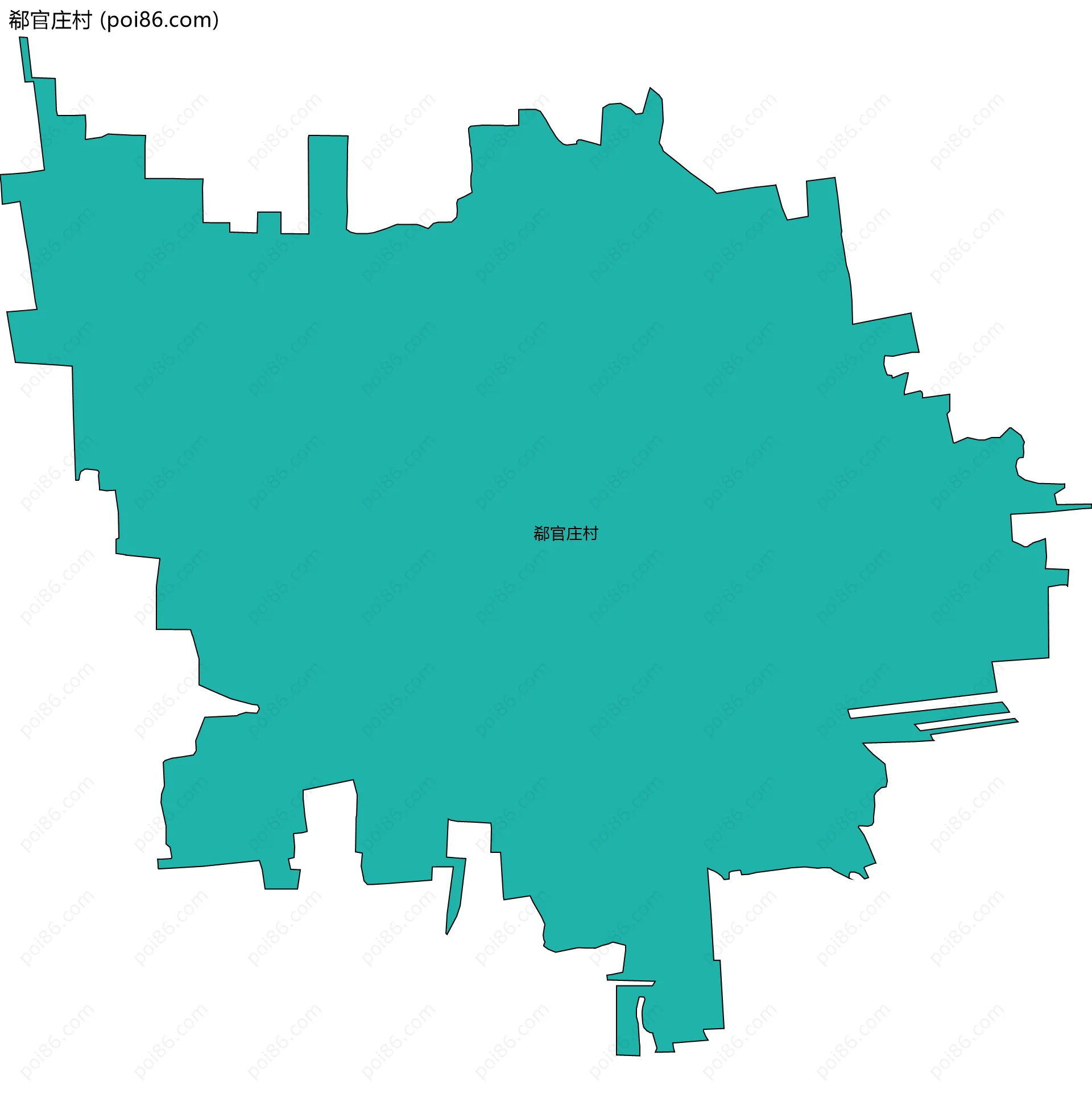 郗官庄村边界地图