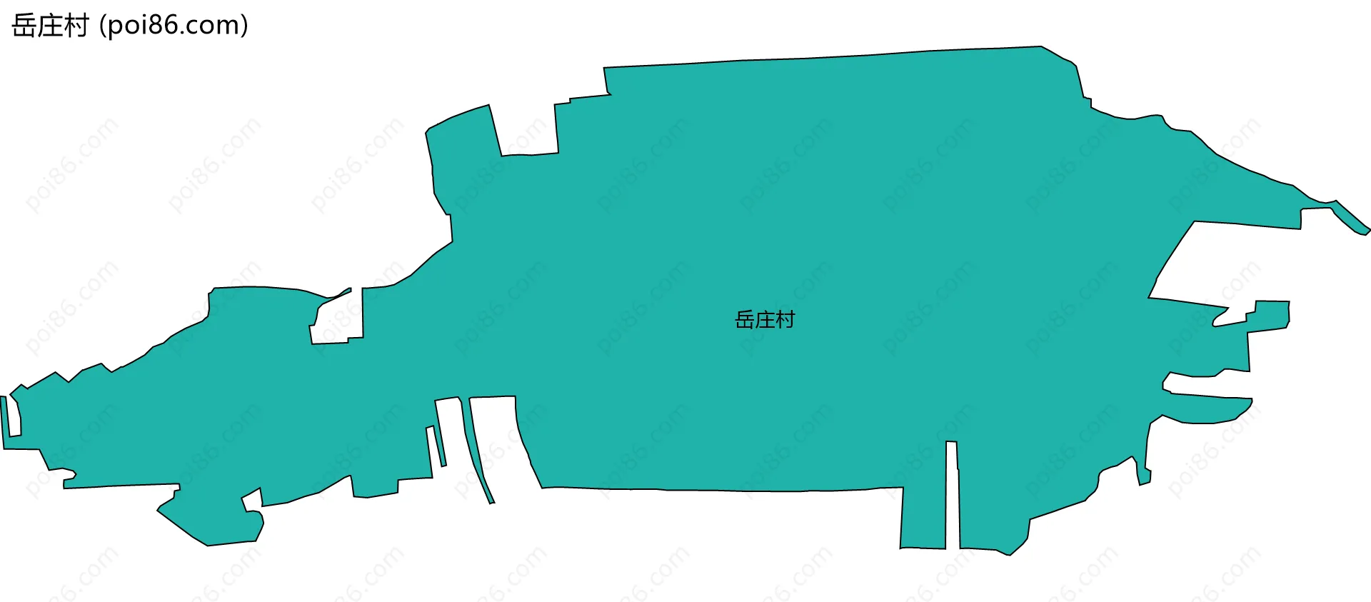 岳庄村边界地图