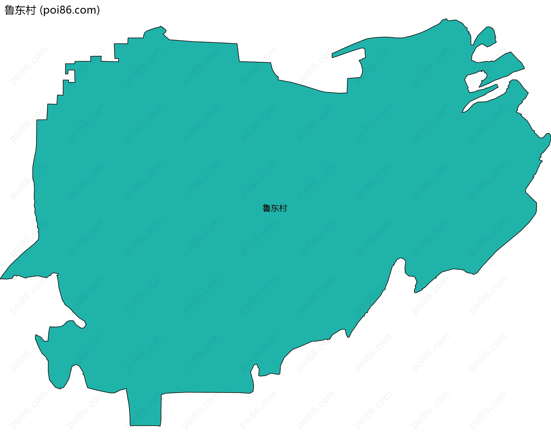 鲁东村边界地图