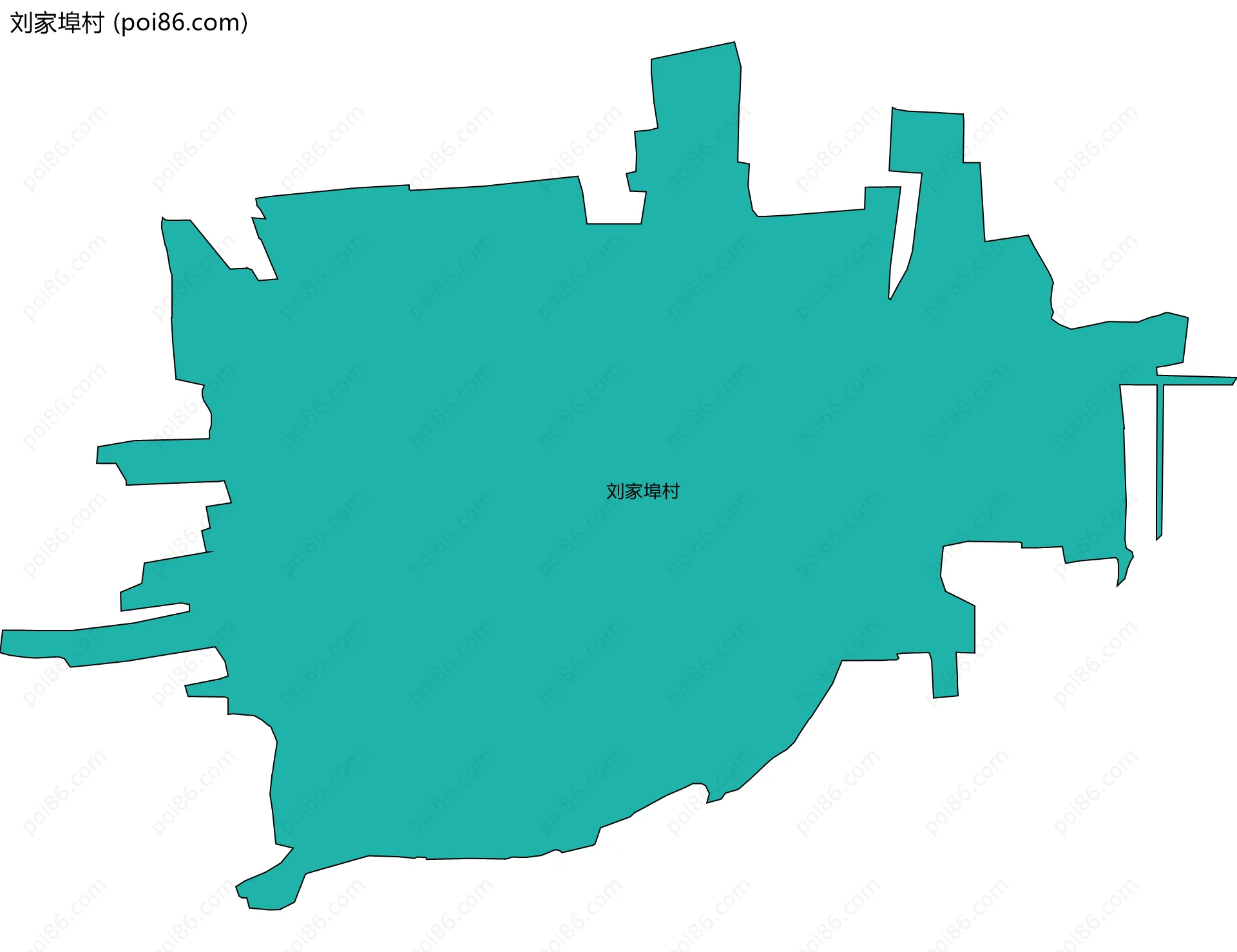 刘家埠村边界地图