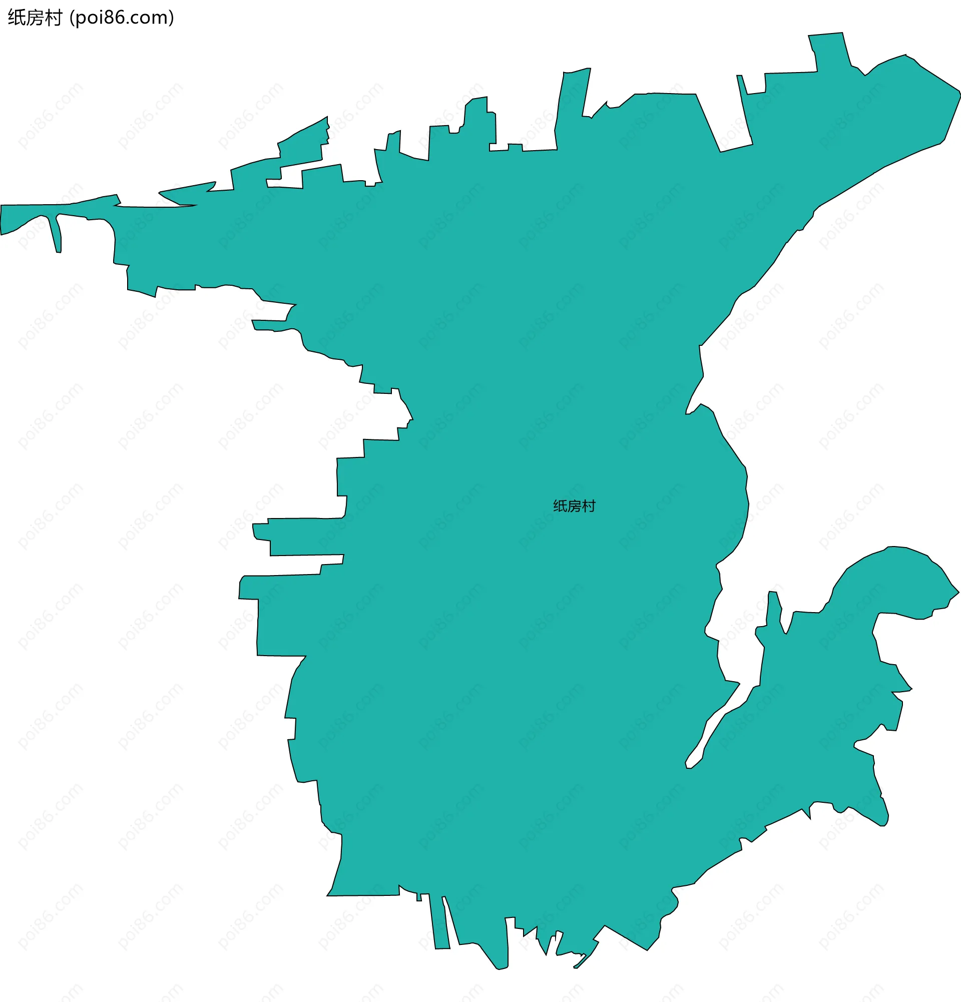 纸房村边界地图