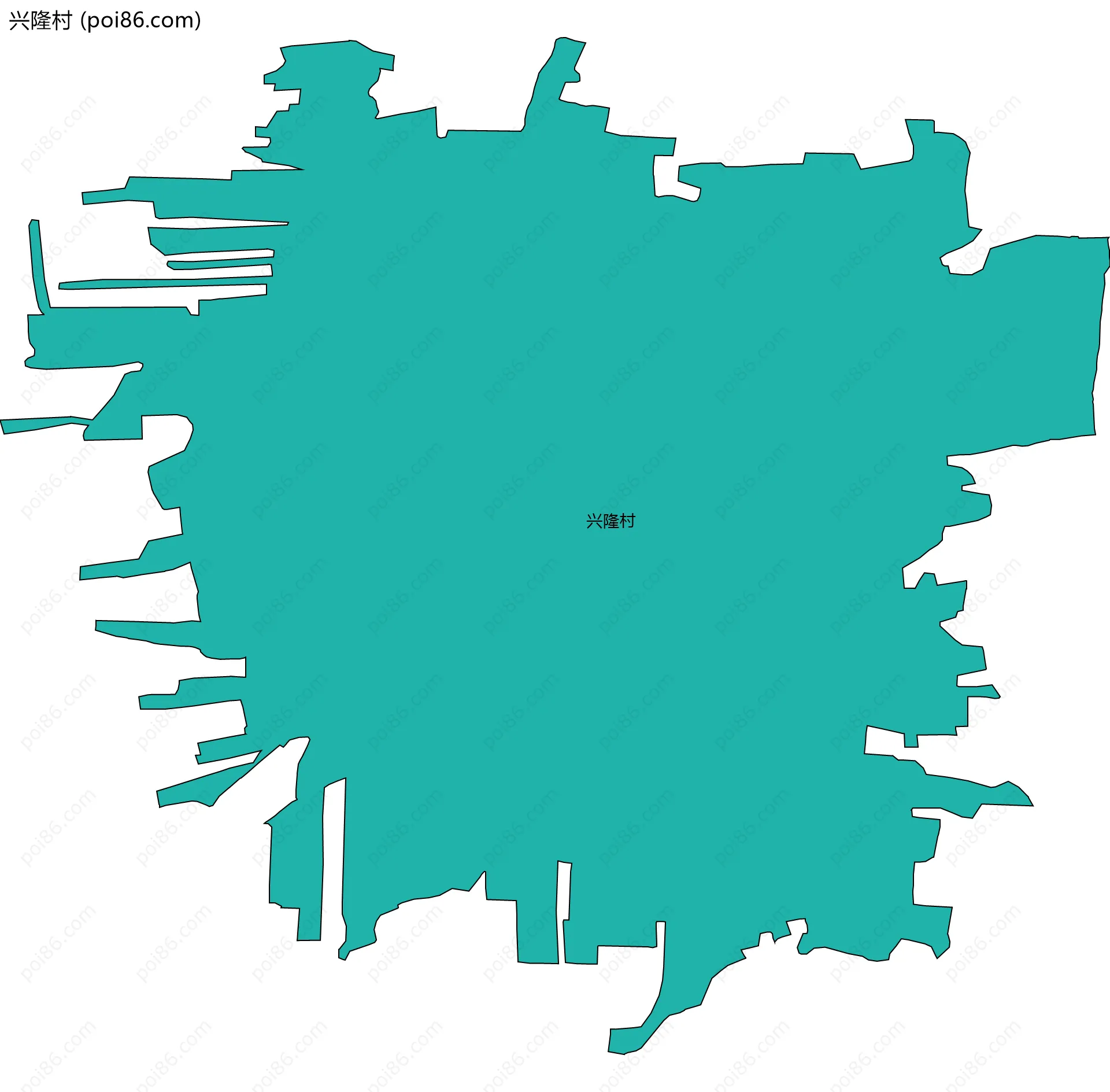 兴隆村边界地图
