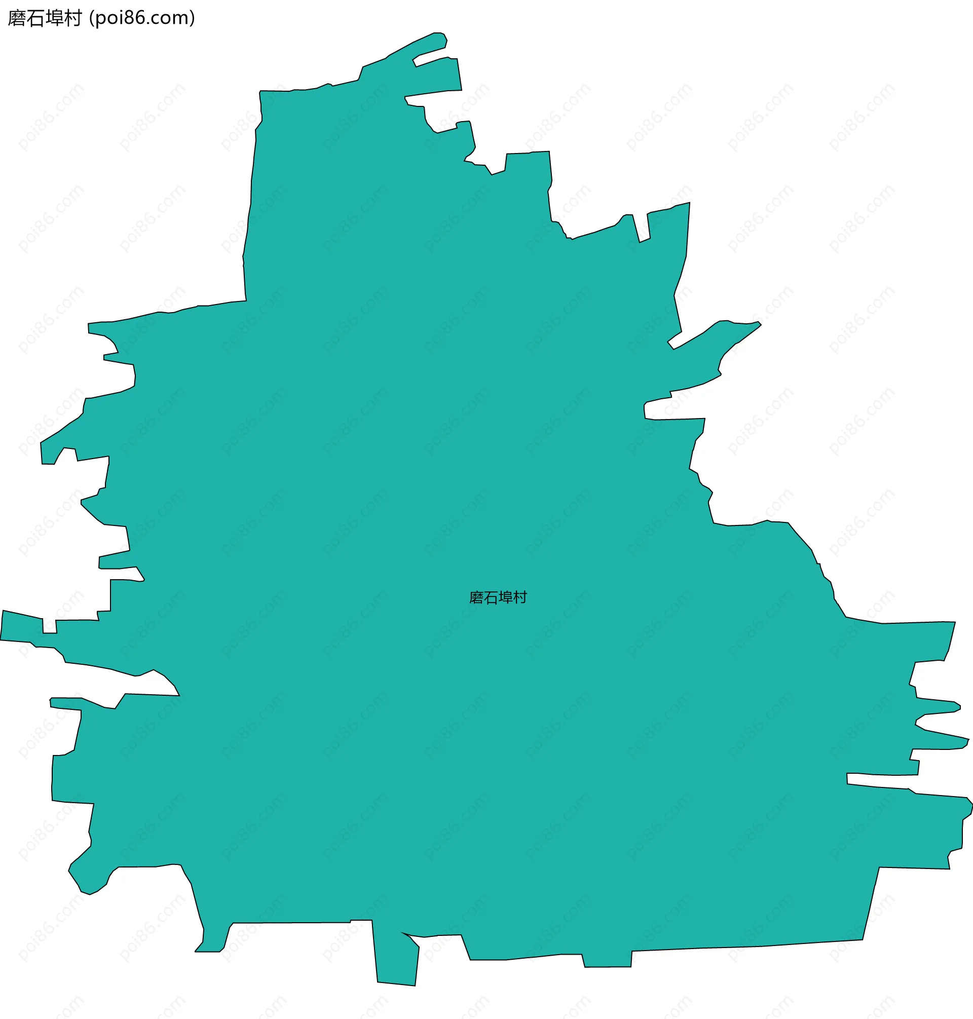 磨石埠村边界地图