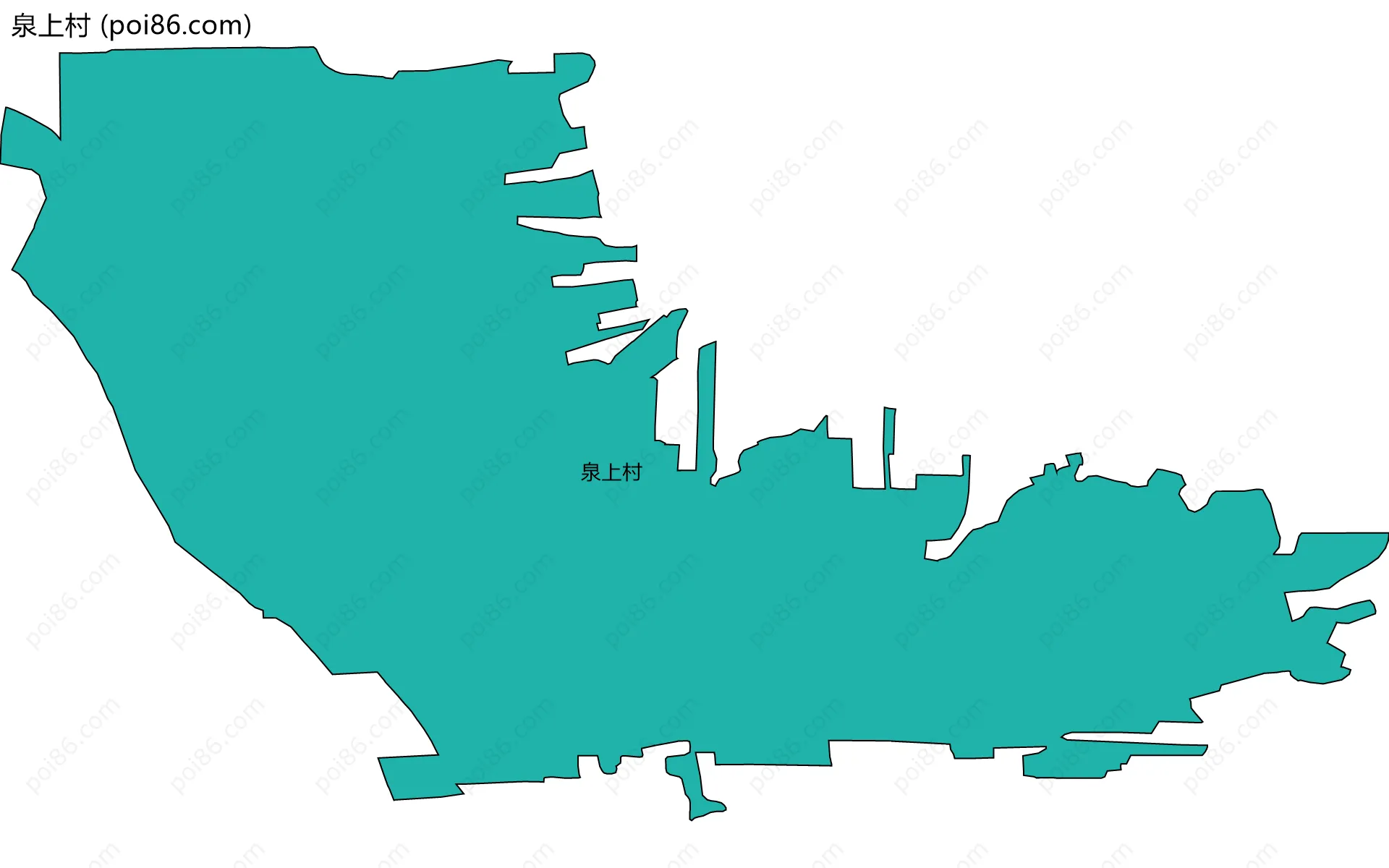 泉上村边界地图