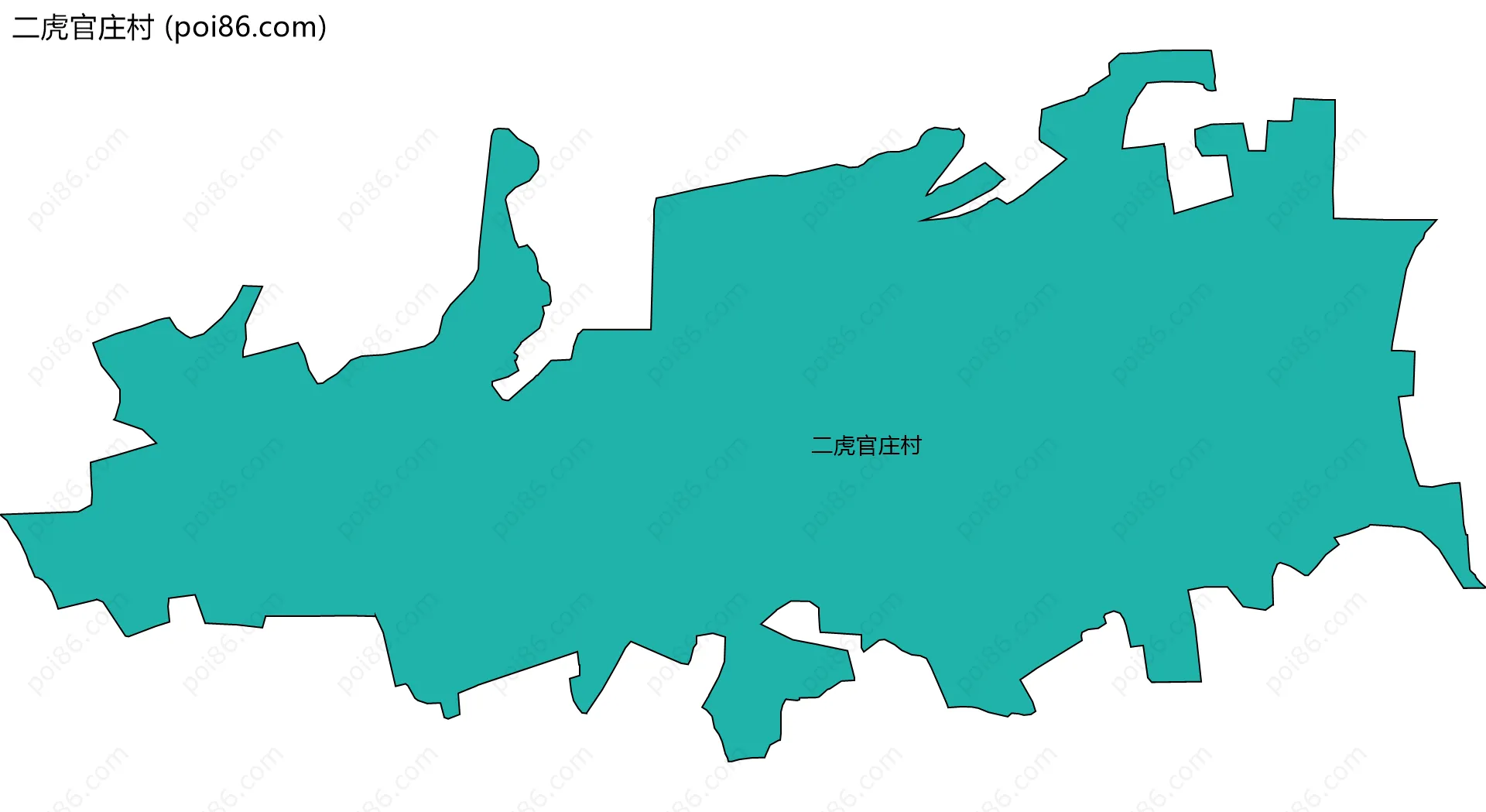 二虎官庄村边界地图