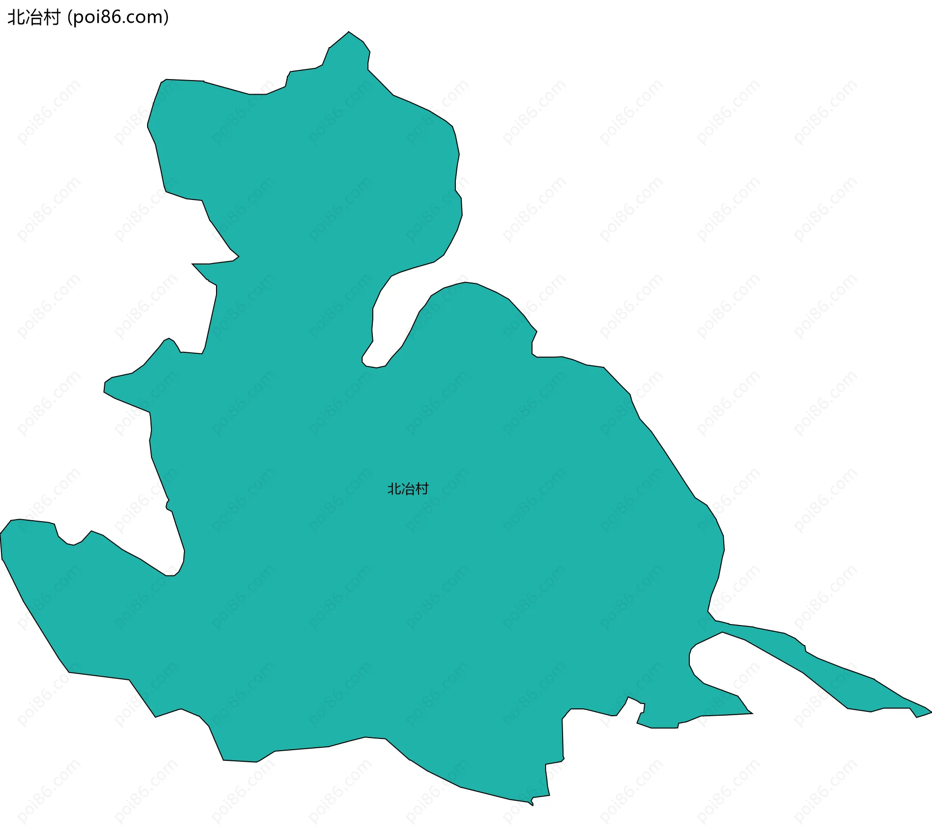 北冶村边界地图