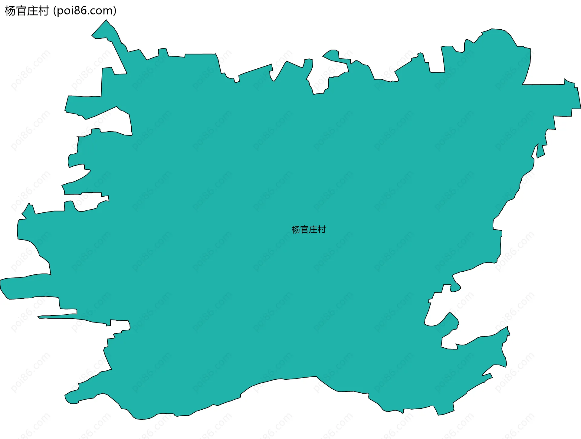 杨官庄村边界地图