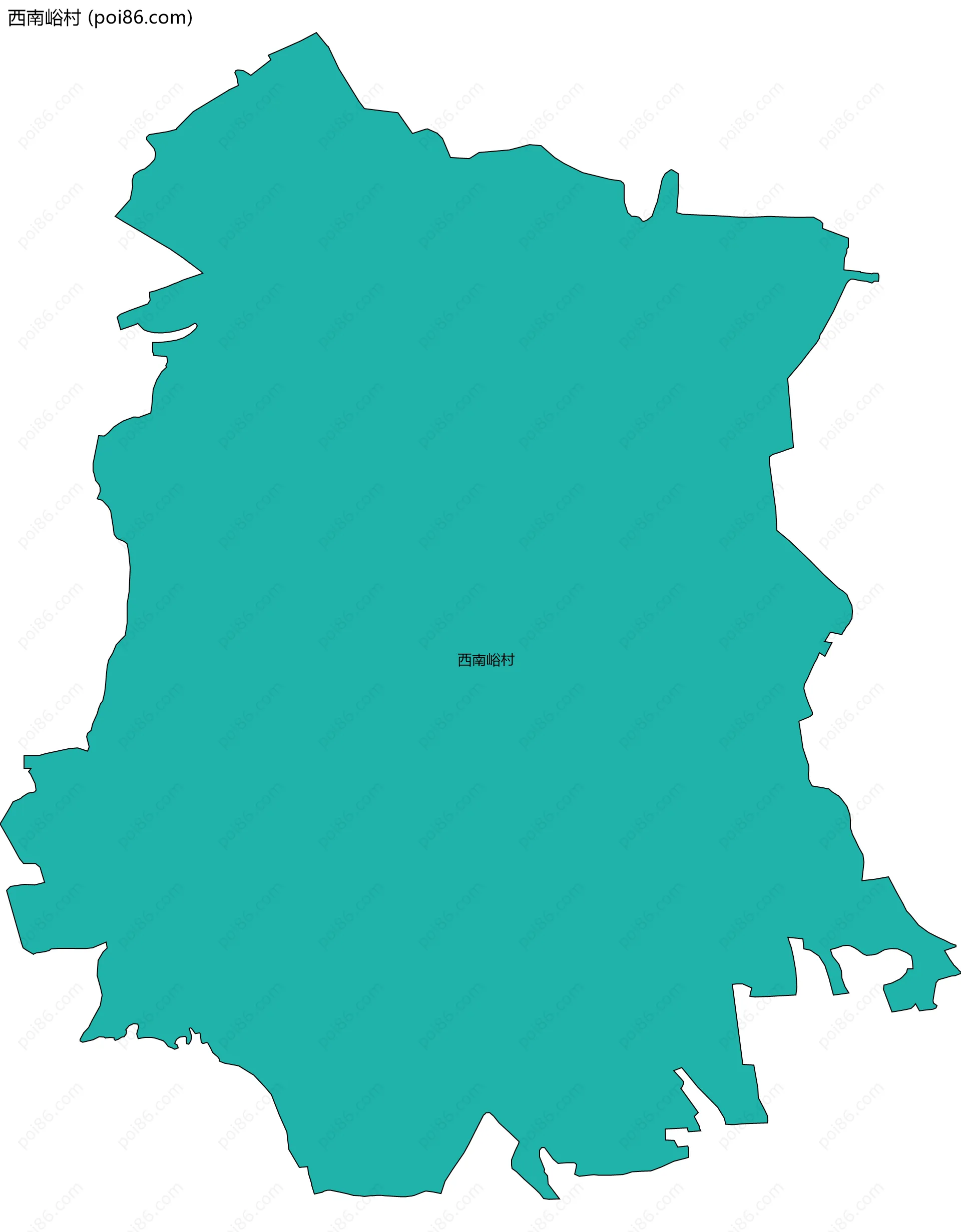 西南峪村边界地图