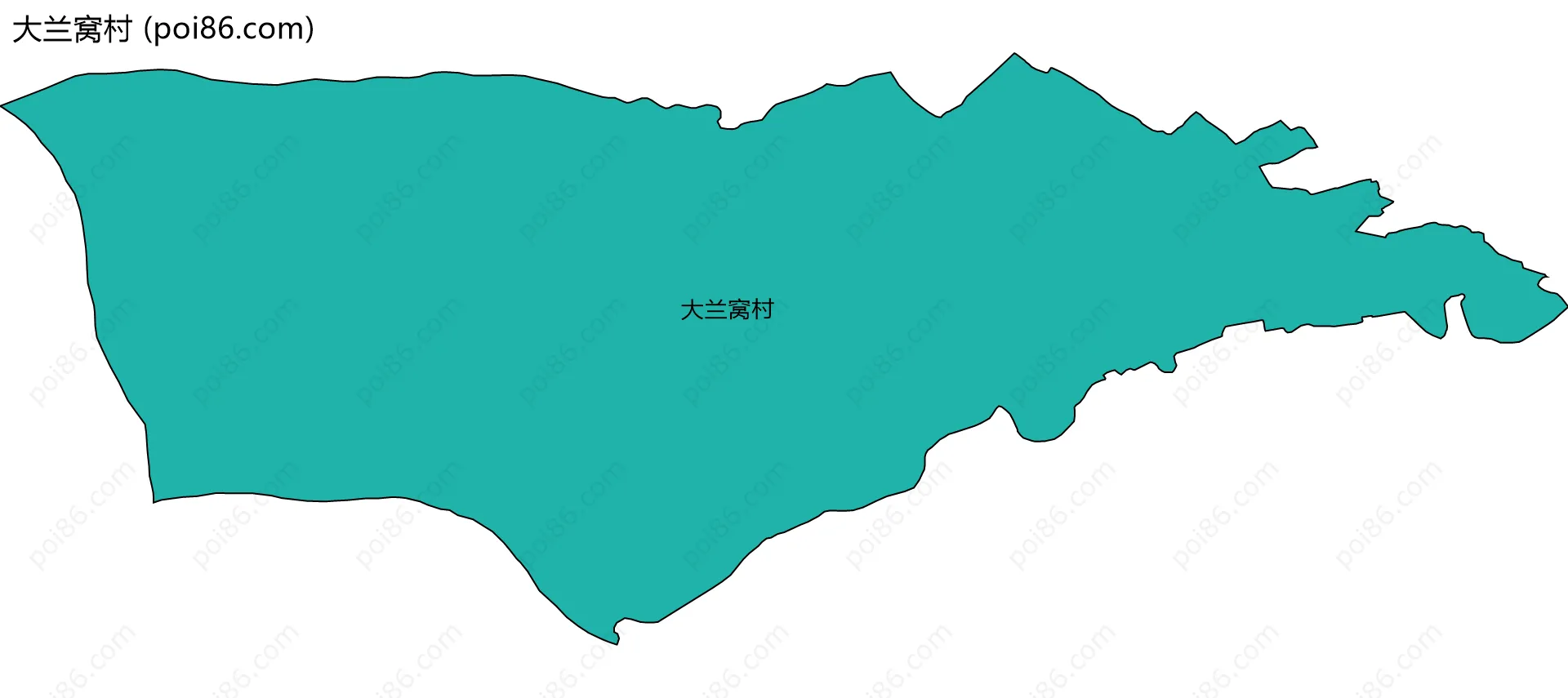 大兰窝村边界地图