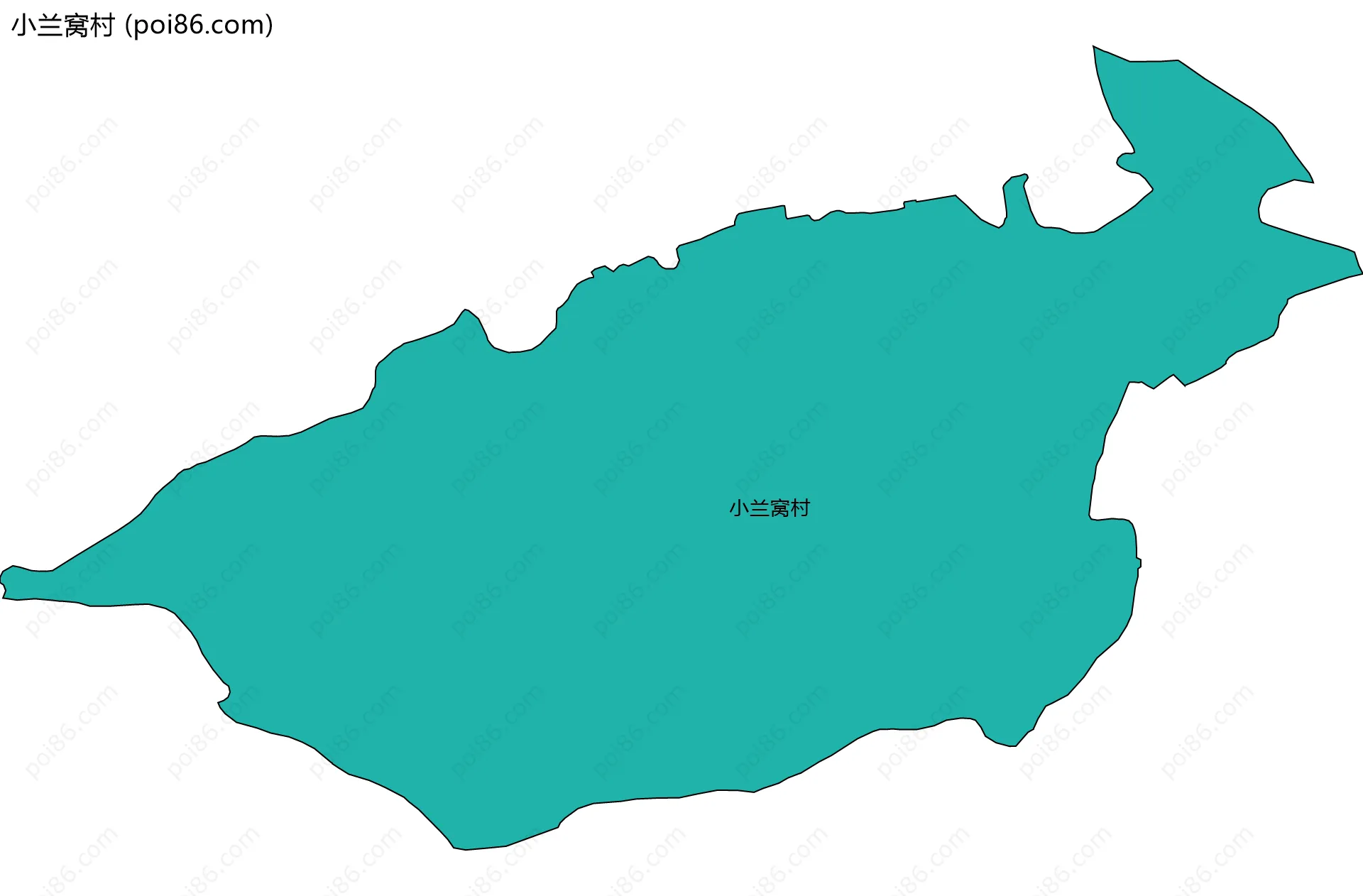 小兰窝村边界地图