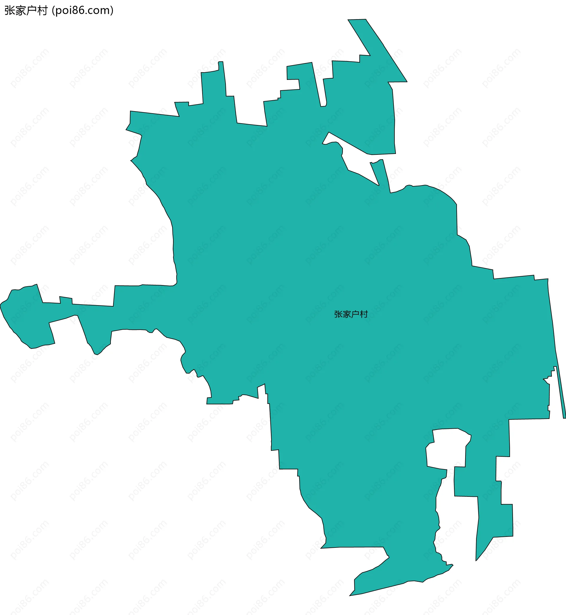 张家户村边界地图