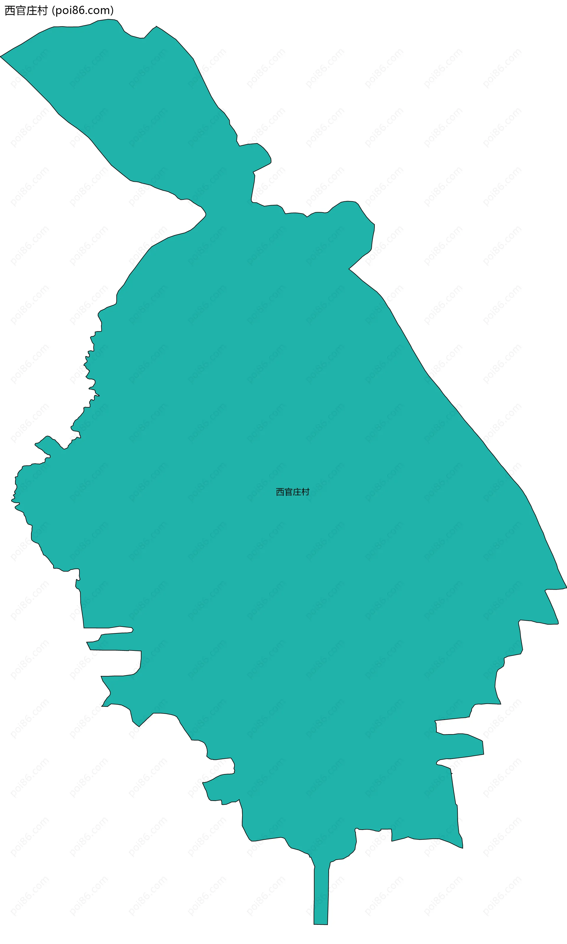 西官庄村边界地图