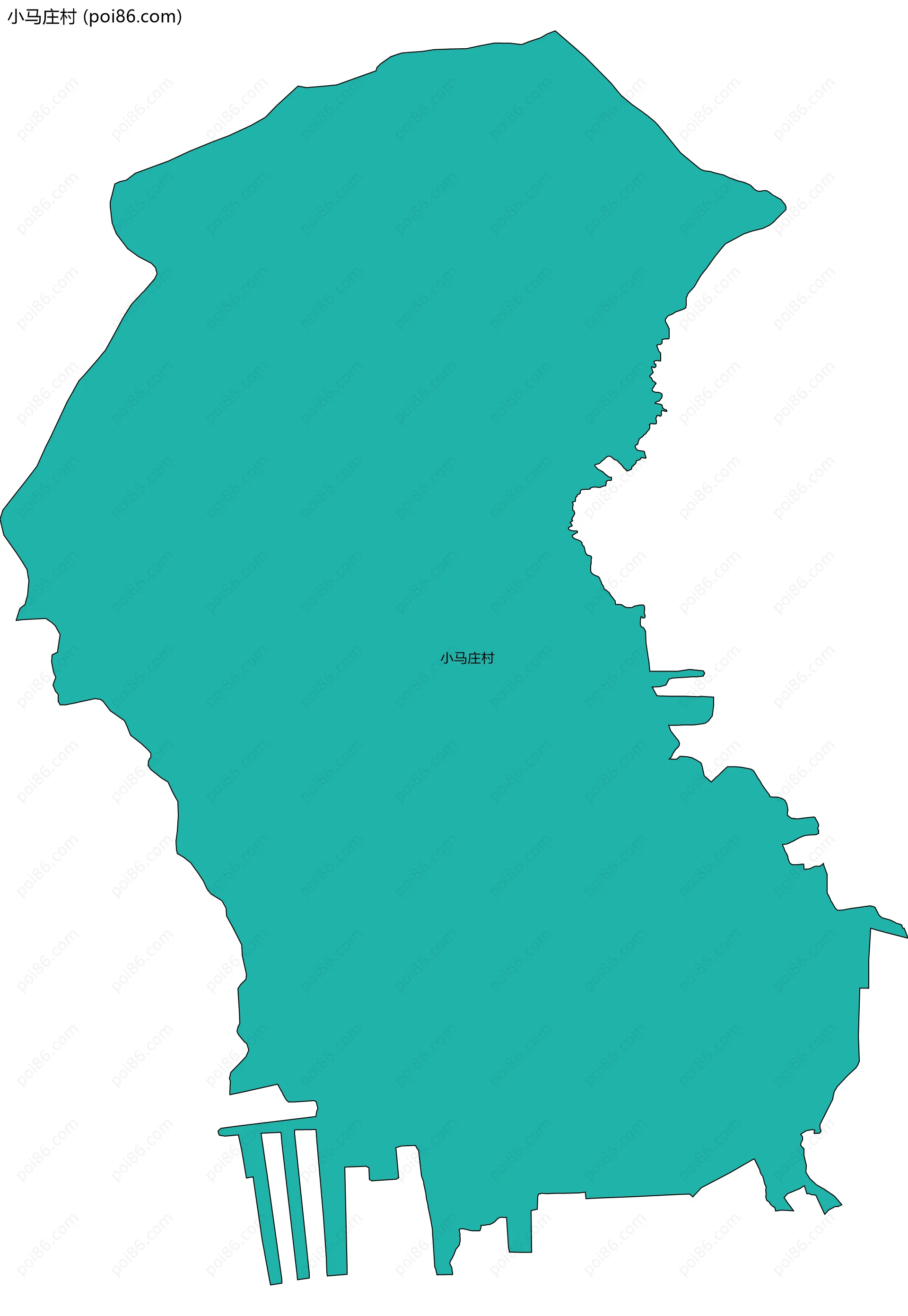 小马庄村边界地图