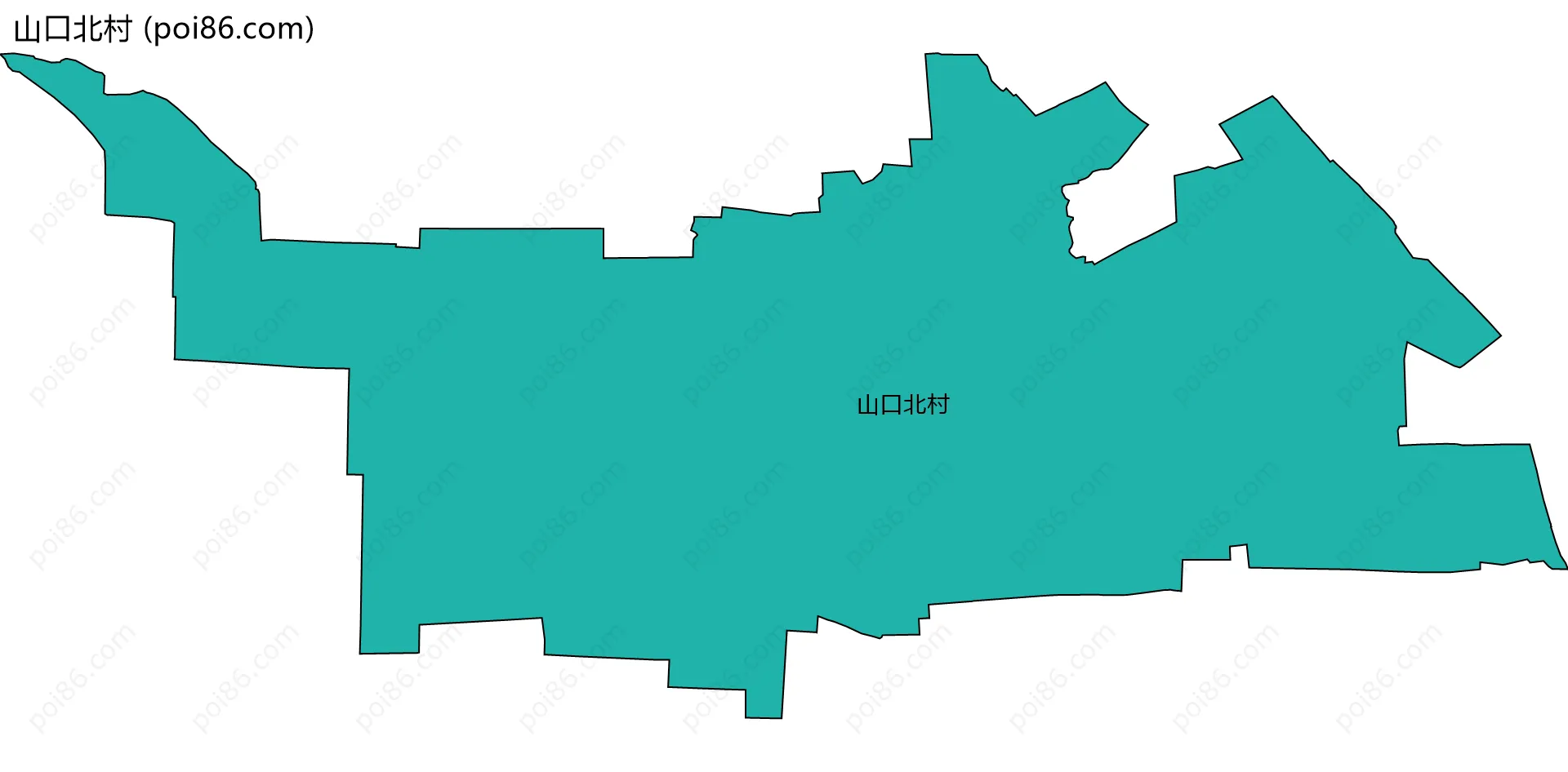 山口北村边界地图